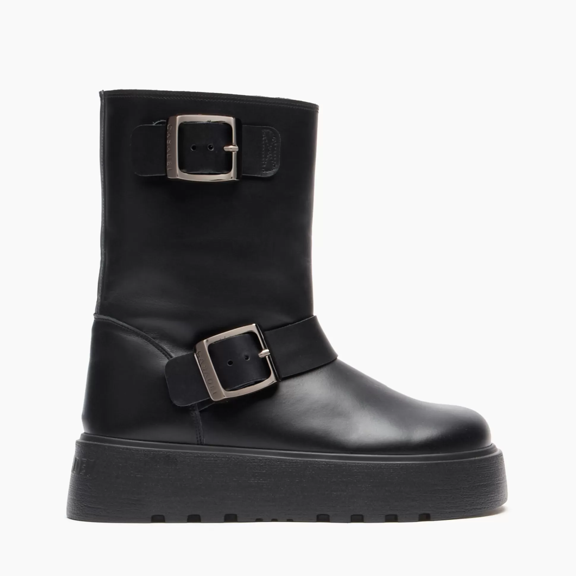 Casadei Ale Leather Ankle Boots Black Clearance