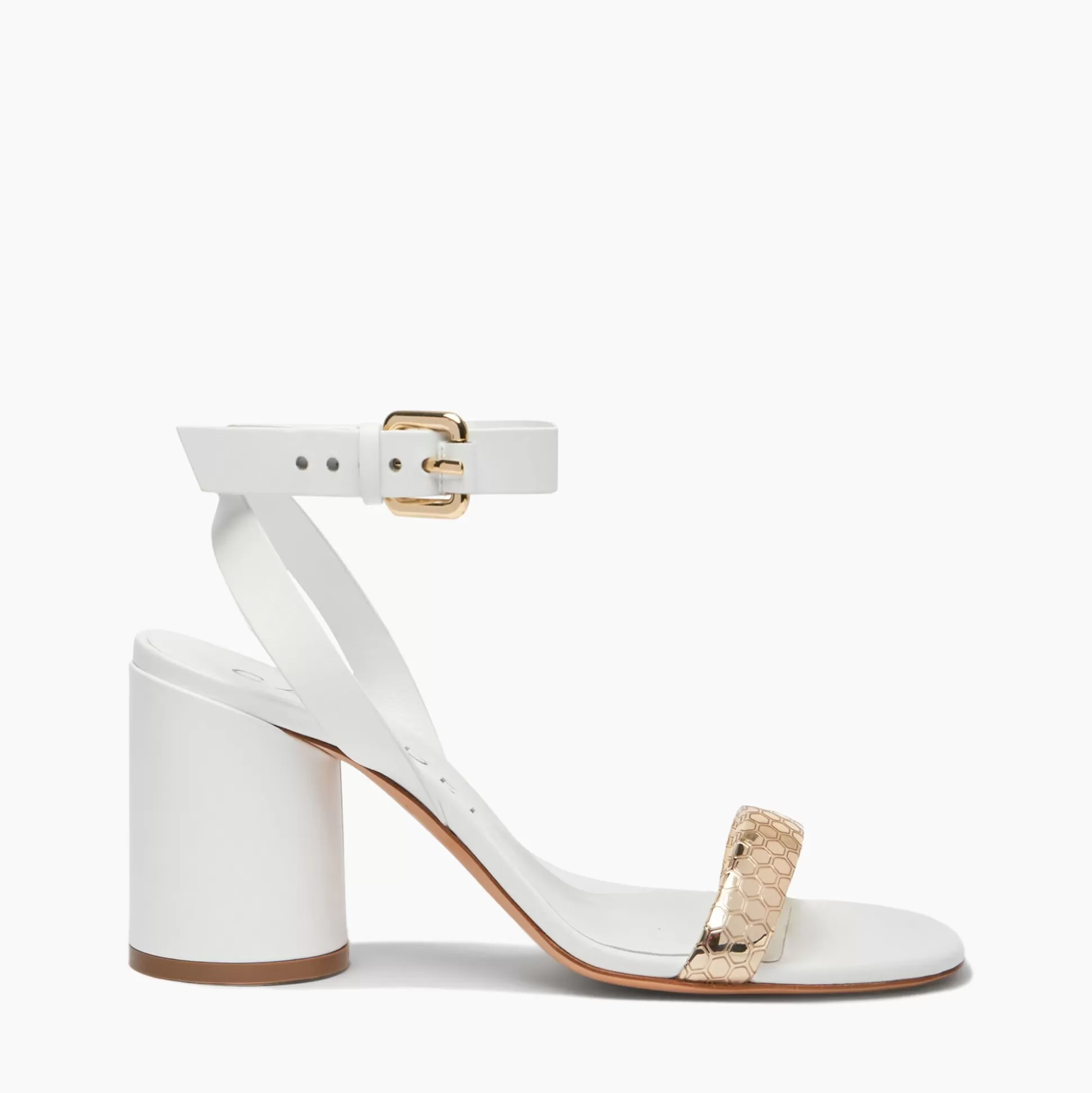 Casadei Atomium Cleo Leather And Platinum Sandals Gold and White Store