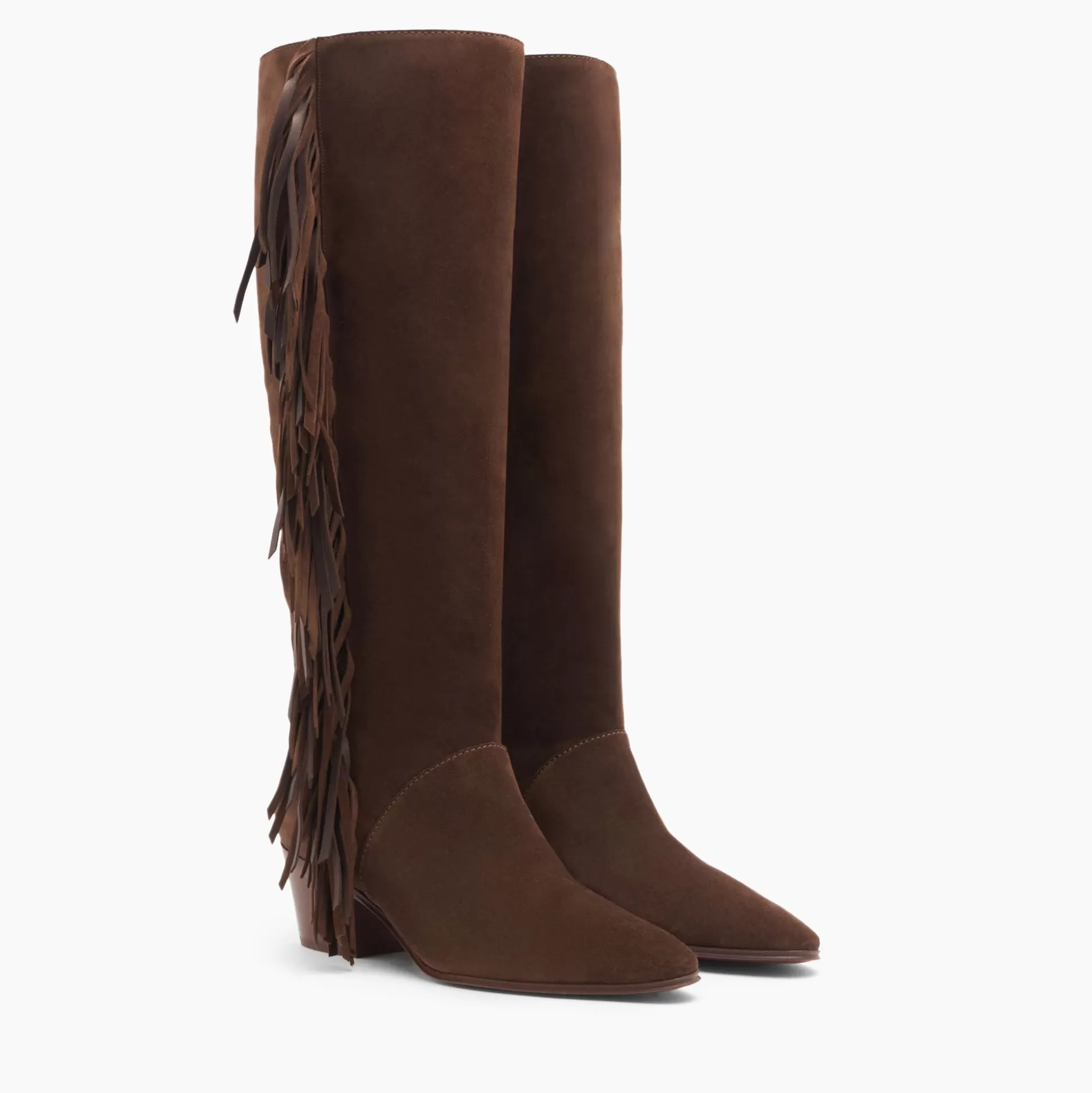 Casadei Beat Suede High Boots Cocoa Cheap