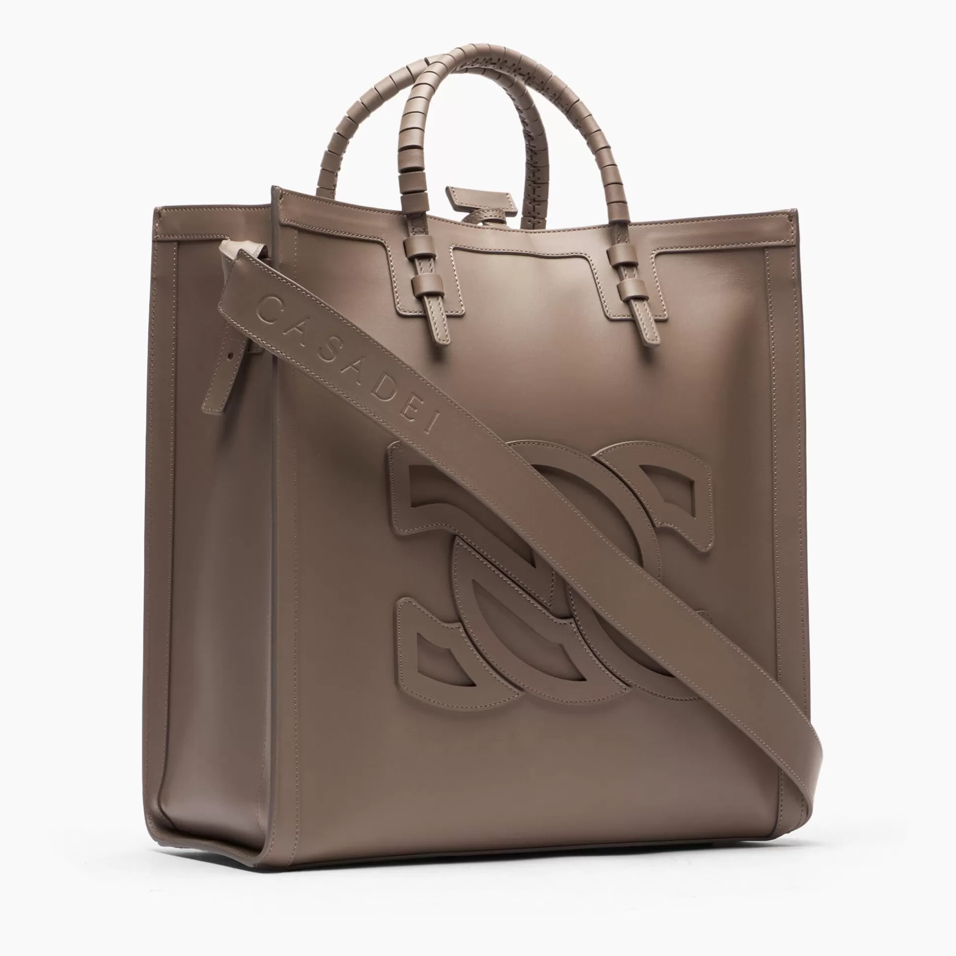 Casadei Beaurivage Leather Bag Caribou Fashion