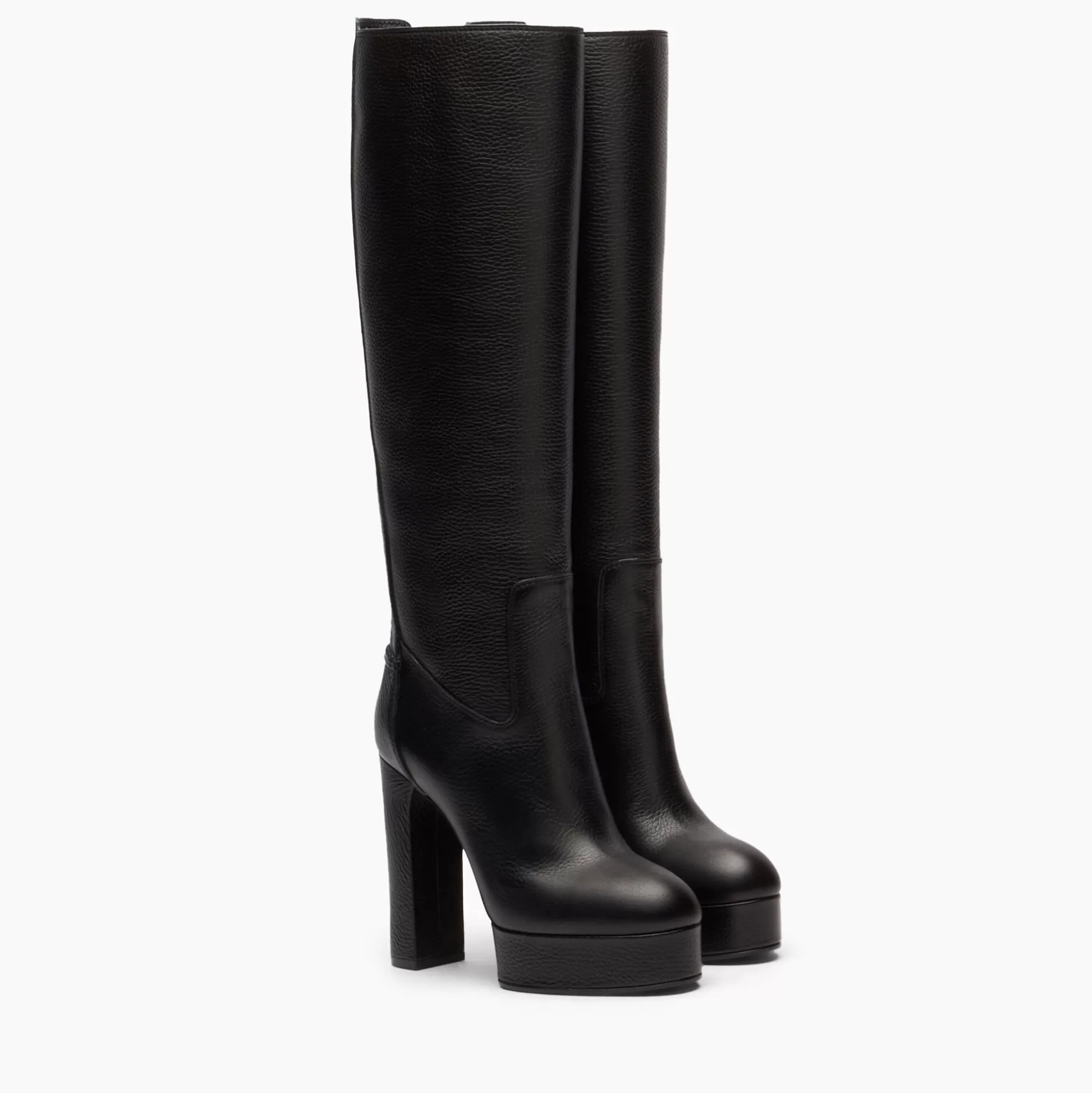 Casadei Betty Leather High Boots Black Cheap