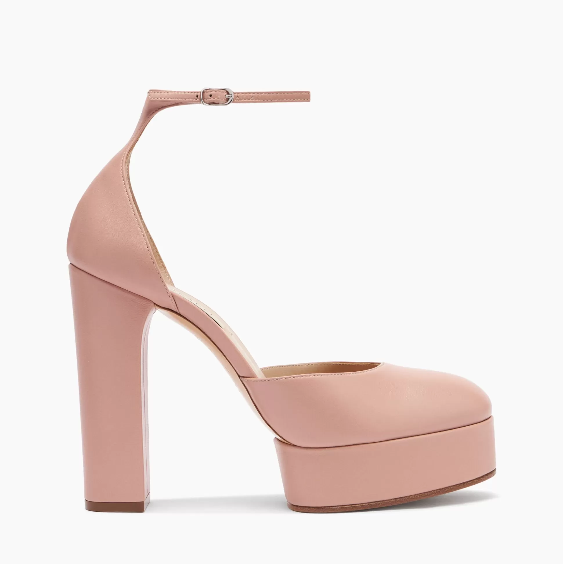 Casadei Betty Leather Platform Pumps Rosé Outlet