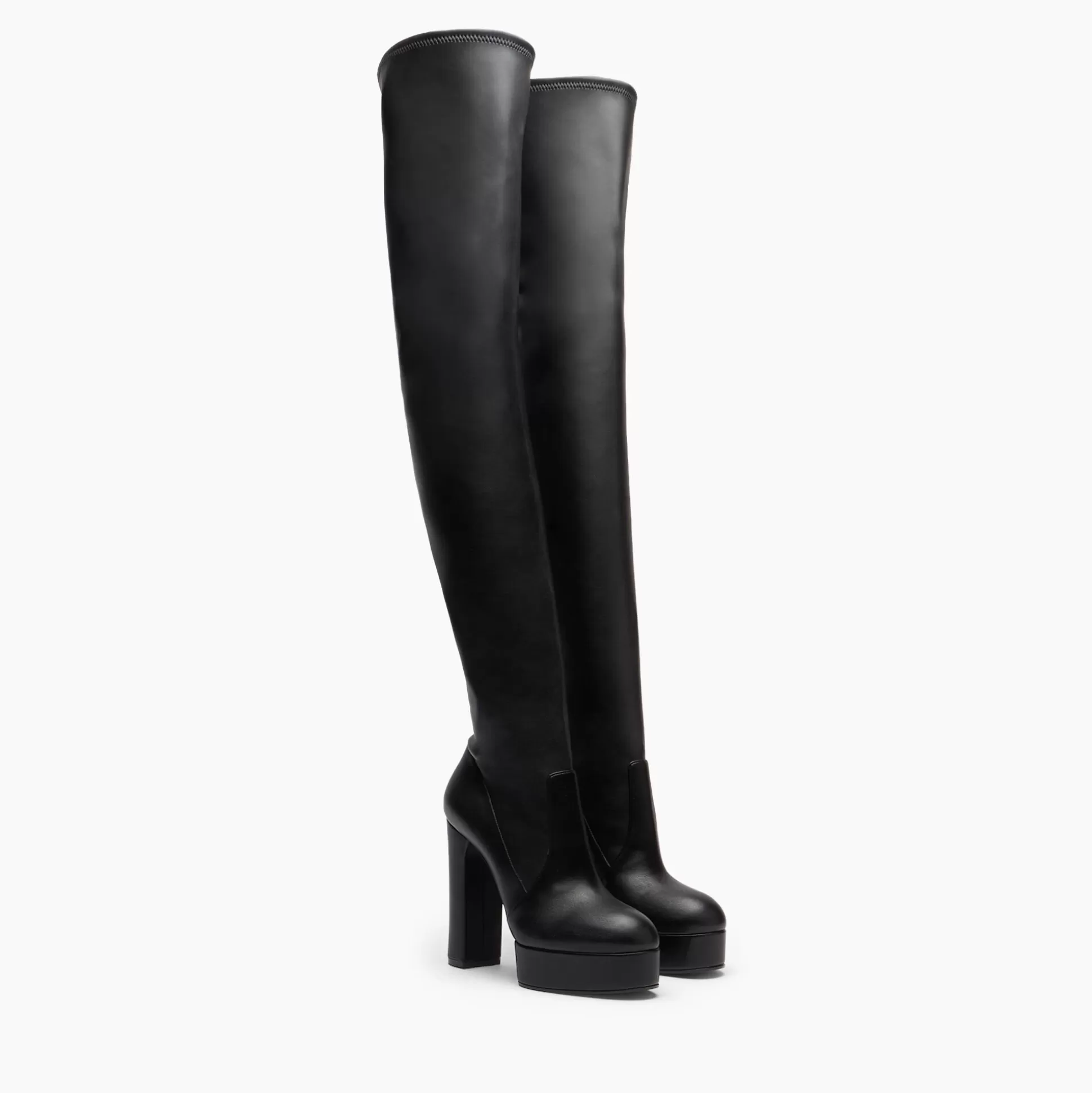 Casadei Betty Over The Knee Black New