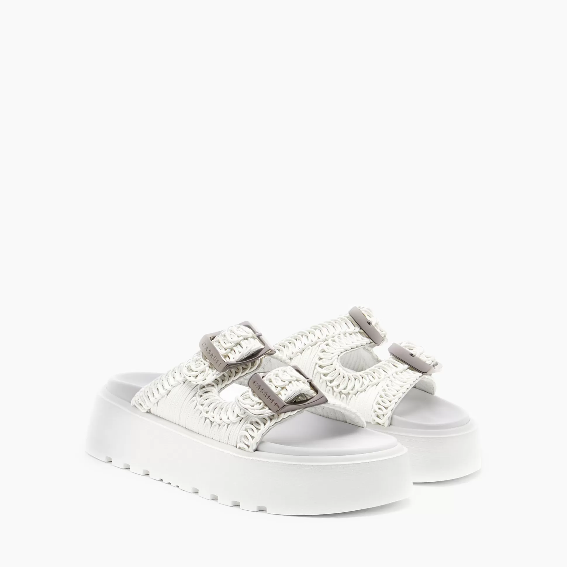 Casadei Birky Ale Slides White Fashion