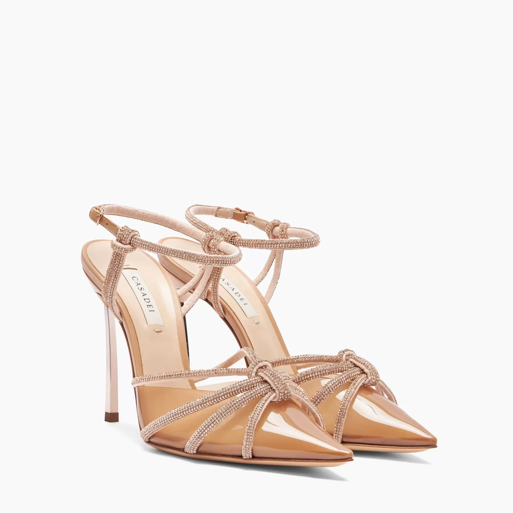 Casadei Blade C+C PVC Pumps Toffee and Light Peach Best