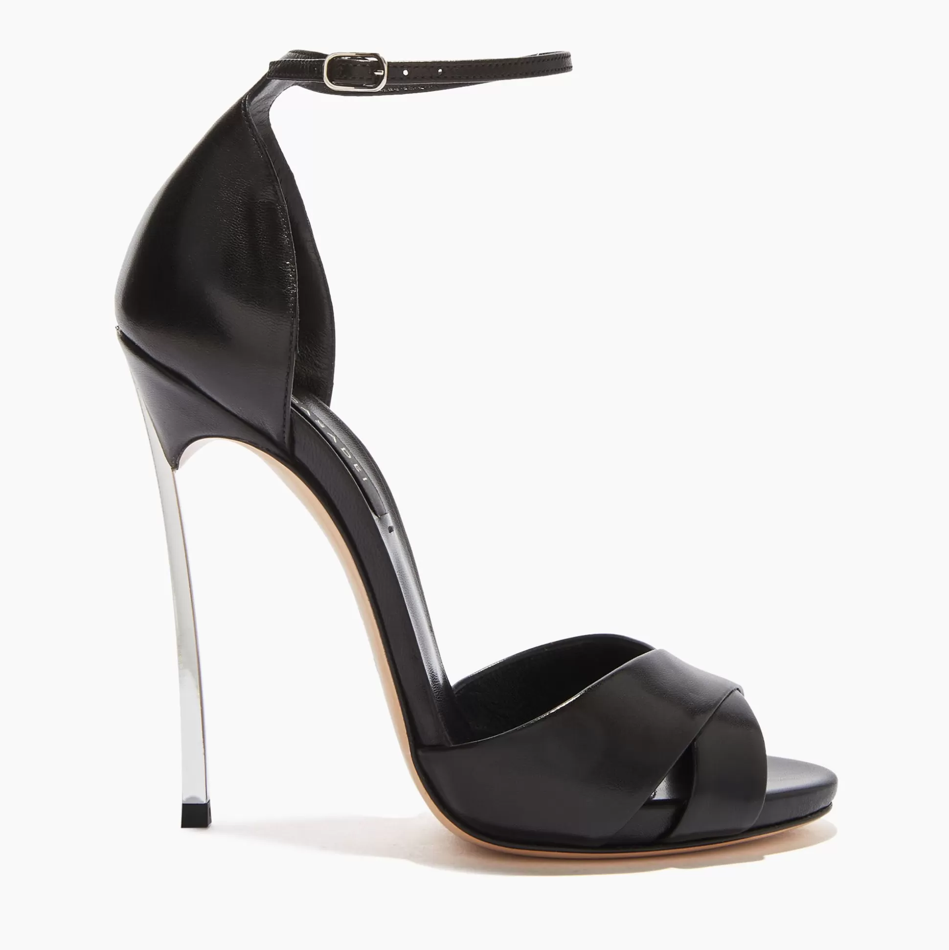 Casadei Blade Criss Cross Sandals Black Clearance