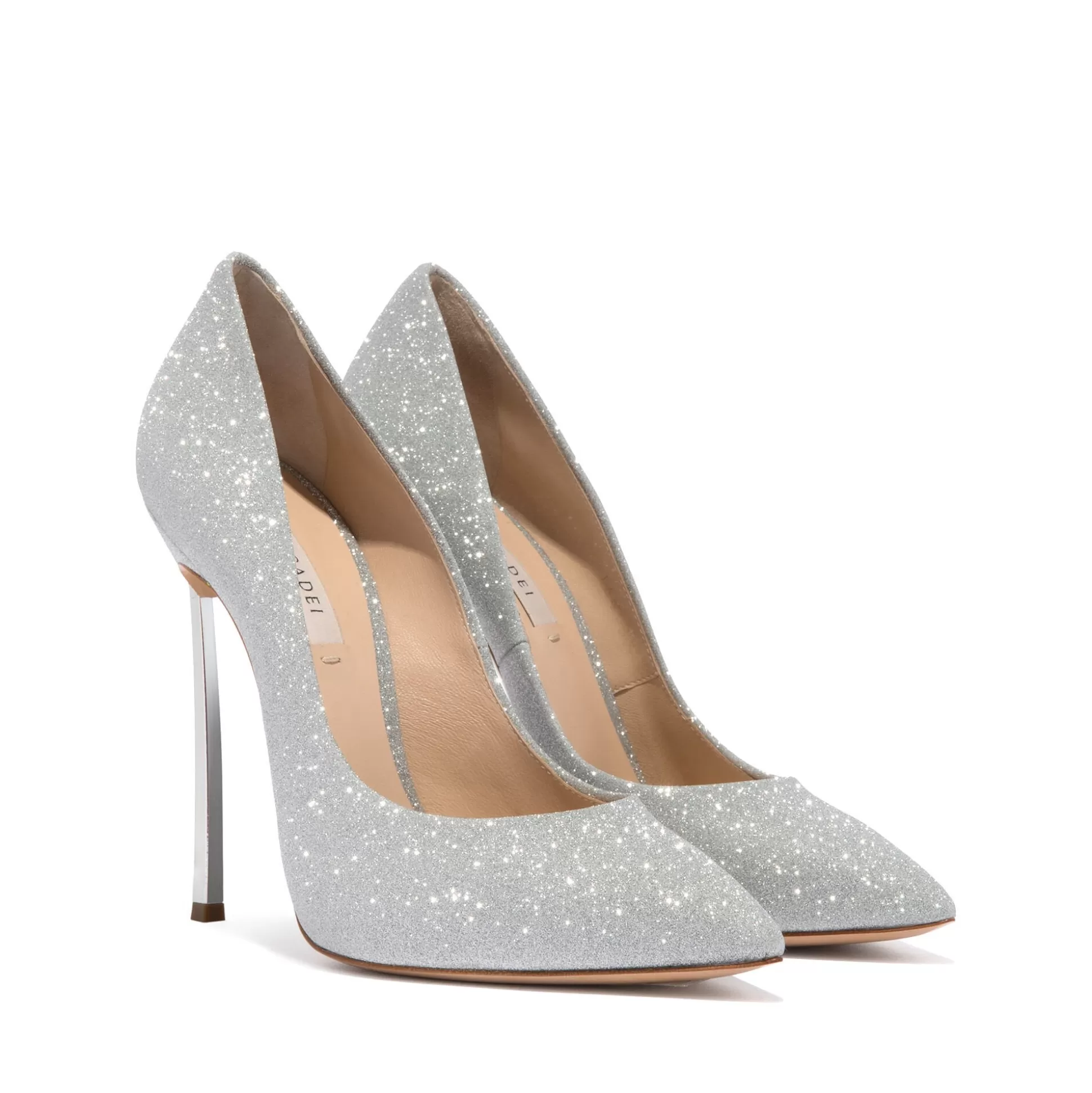 Casadei Blade Glitter Pumps Silver Cheap