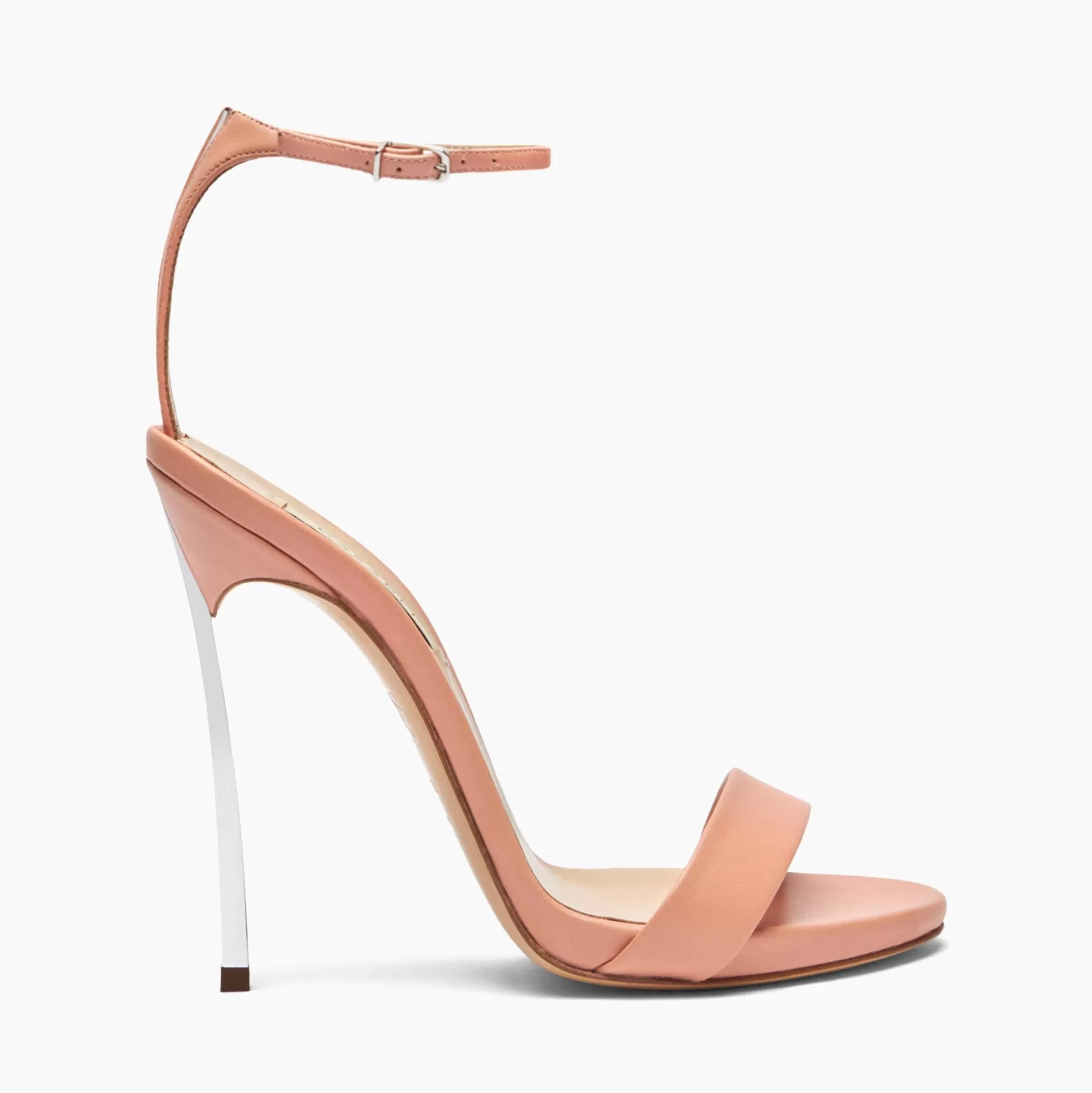 Casadei Blade Leather Sandals Light Peach Outlet