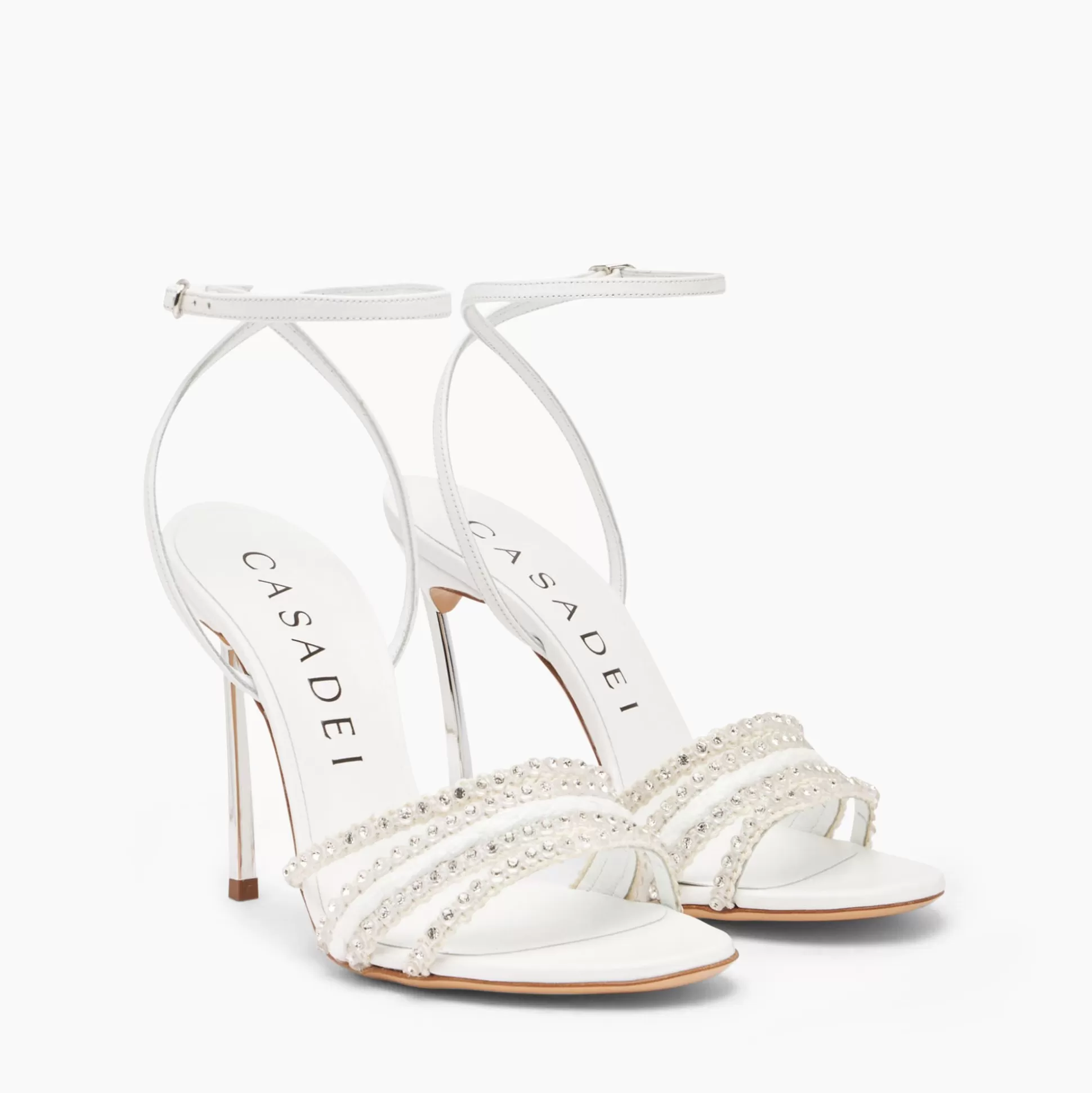 Casadei Blade Limelight Sandals White Best Sale