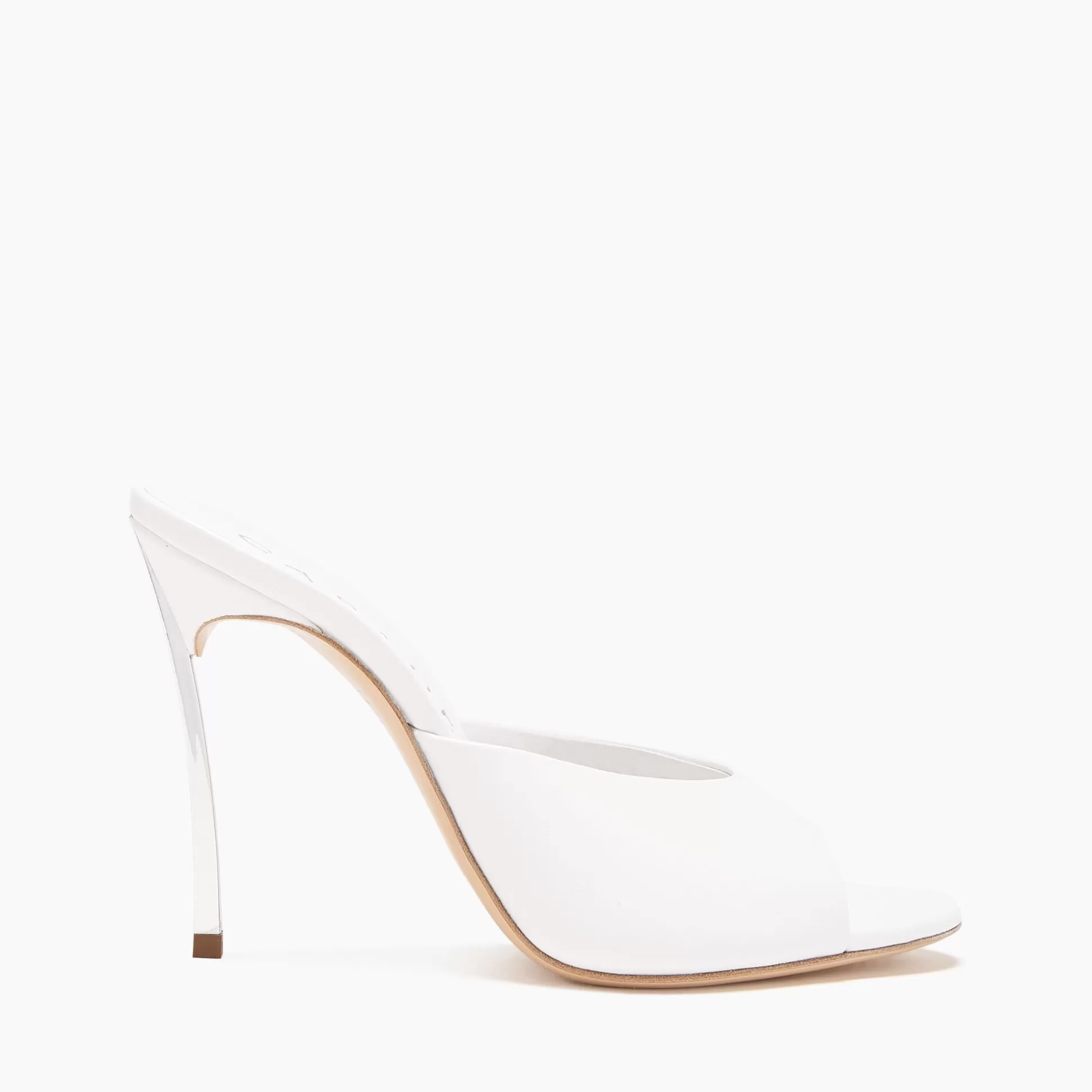 Casadei Blade Minorca Mules White Clearance