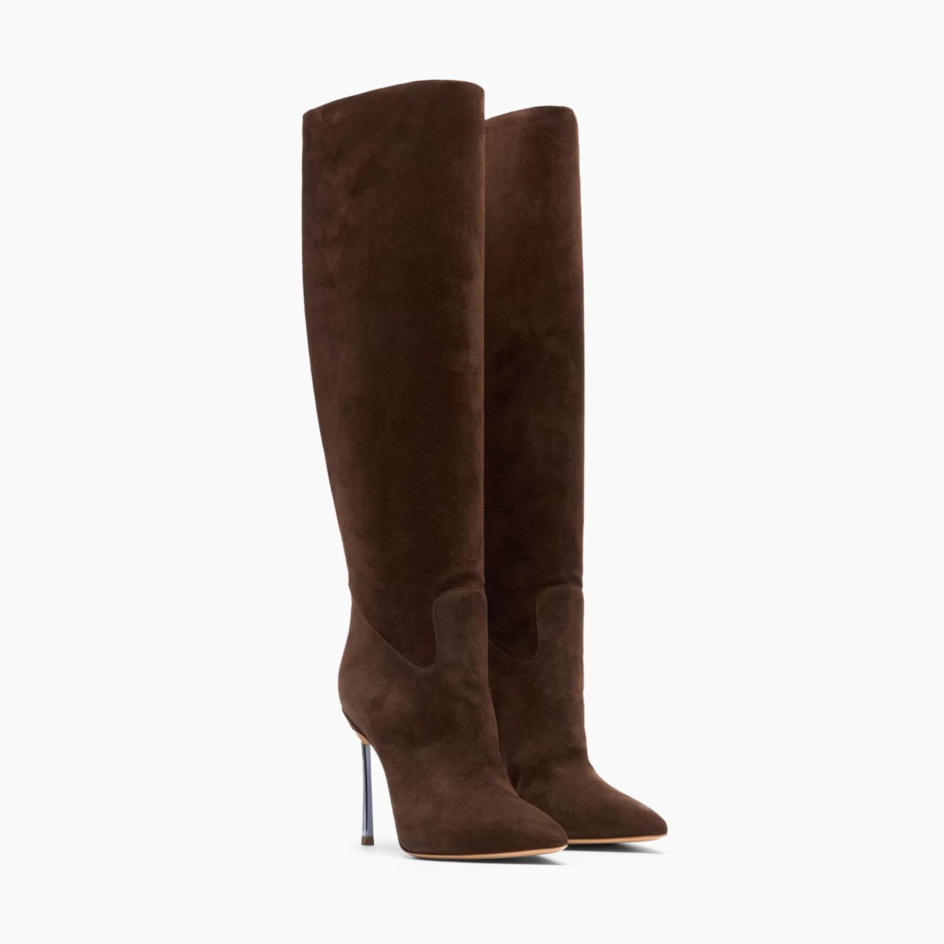 Casadei Blade Suede High Boots Cacao Best