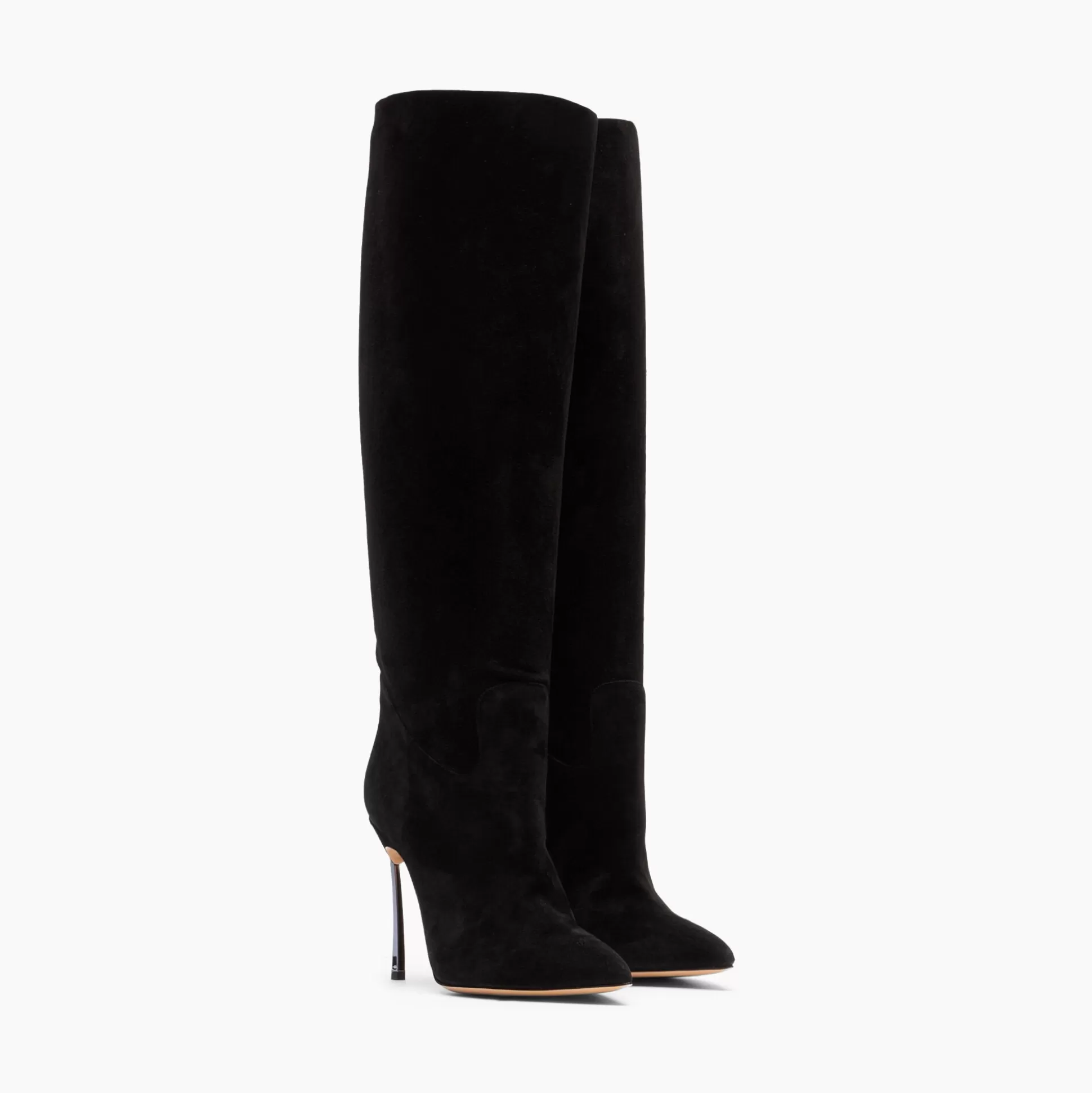 Casadei Blade Suede High Boots Black Cheap