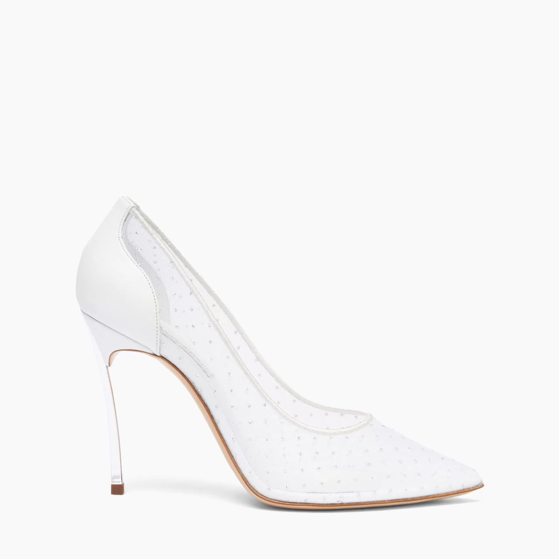 Casadei Blade Vanity Mesh Pumps White Store