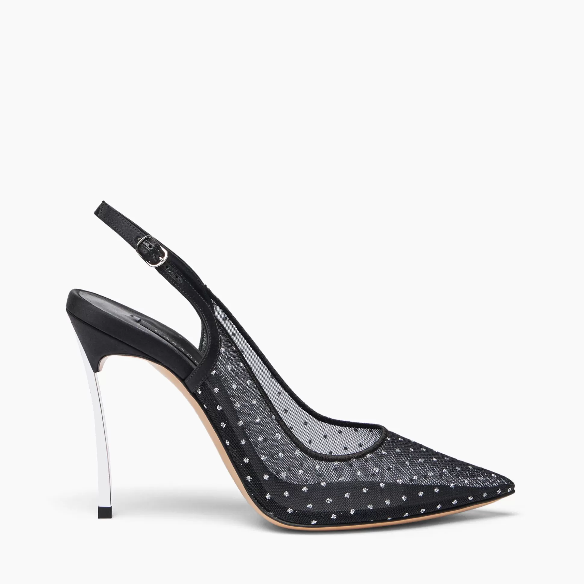 Casadei Blade Vanity Mesh Slingbacks Black Shop