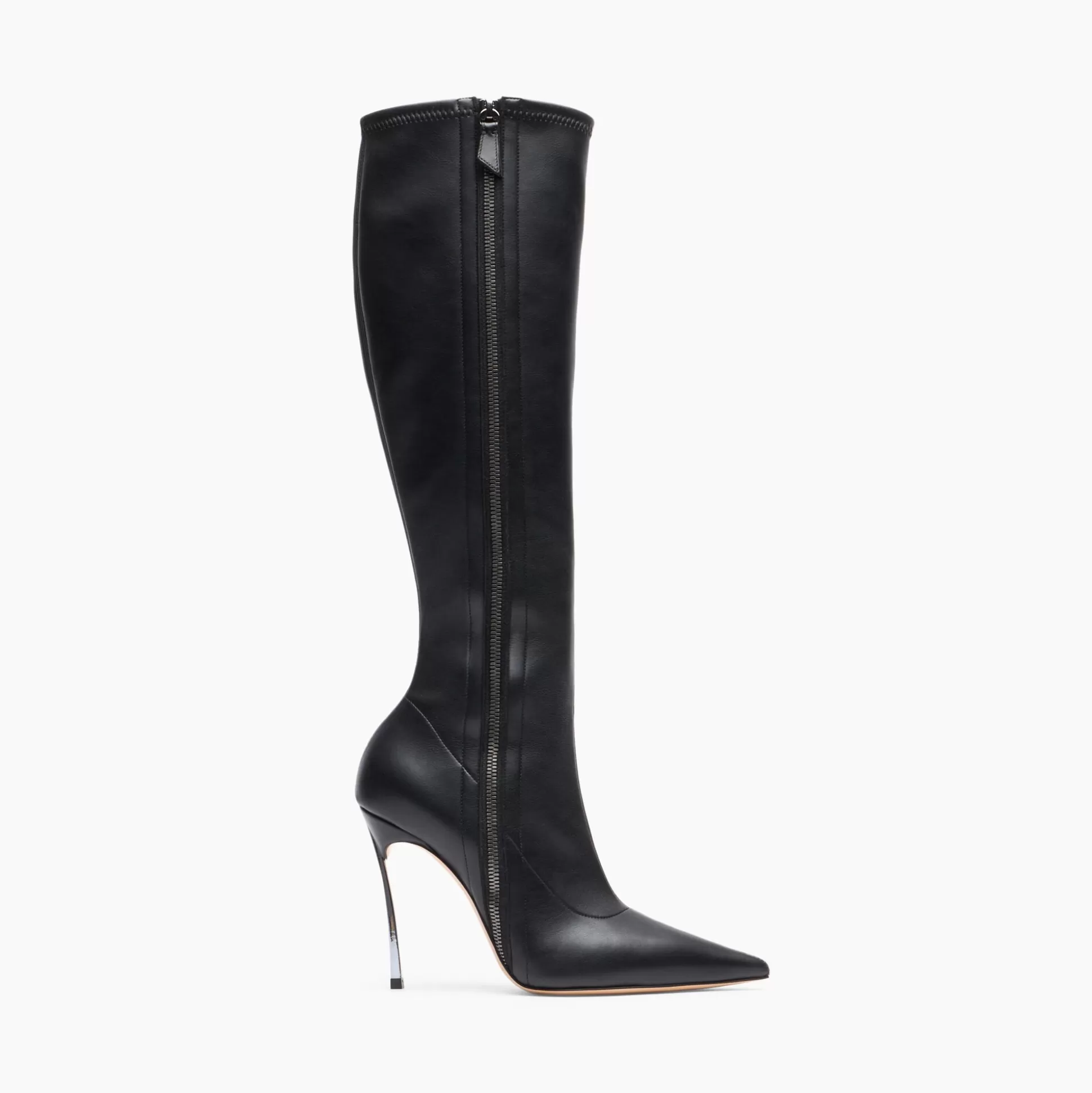 Casadei Blade Zipped To The Knee Boots Black Cheap