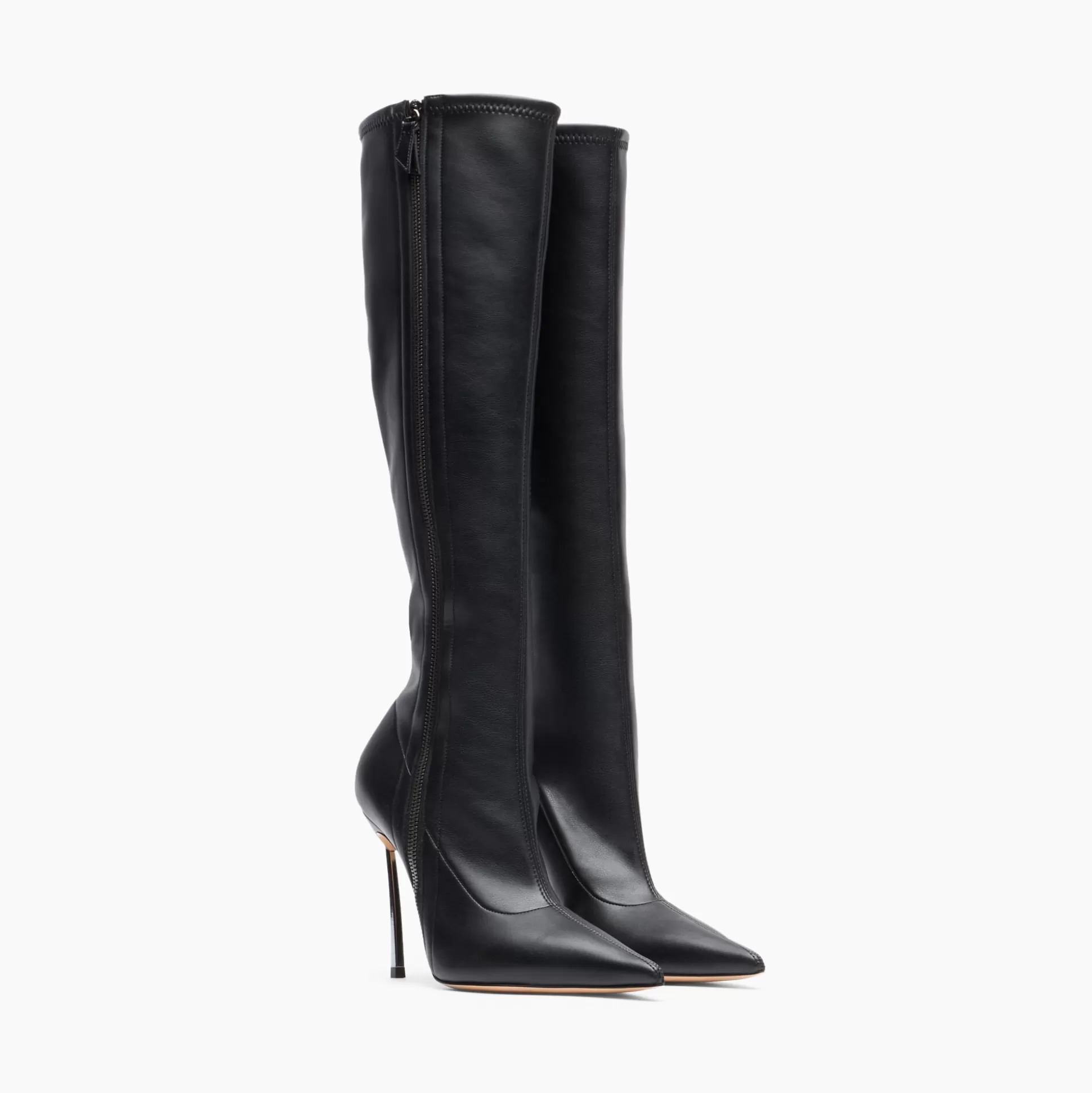 Casadei Blade Zipped To The Knee Boots Black Cheap