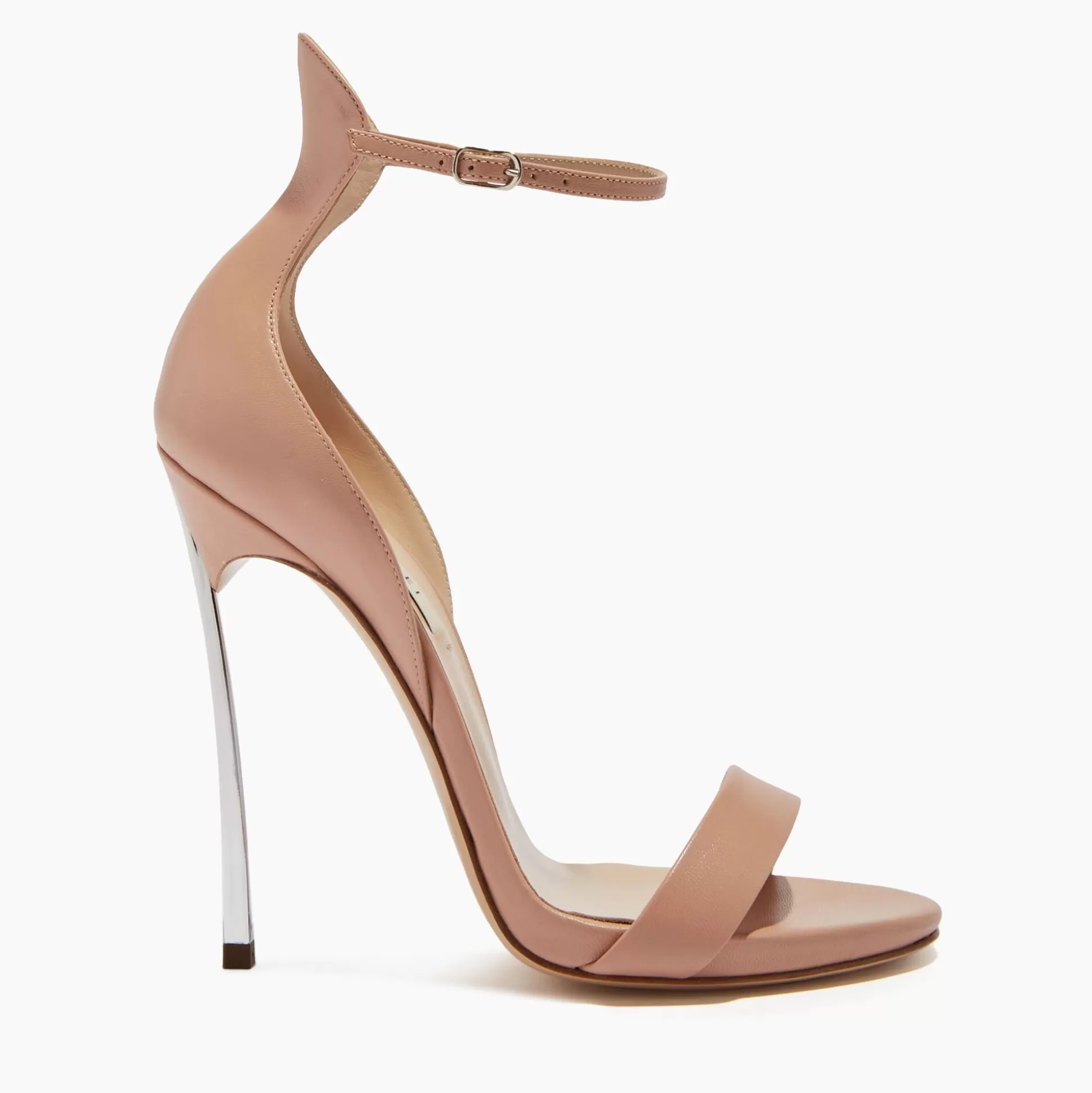 Casadei Cappa Blade Leather Sandals Rosè Outlet