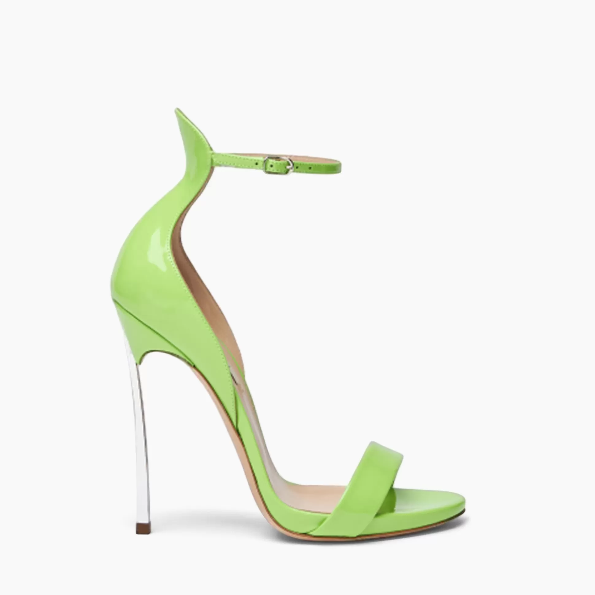 Casadei Cappa Blade Patent Leather Sandals Spirulina Shop