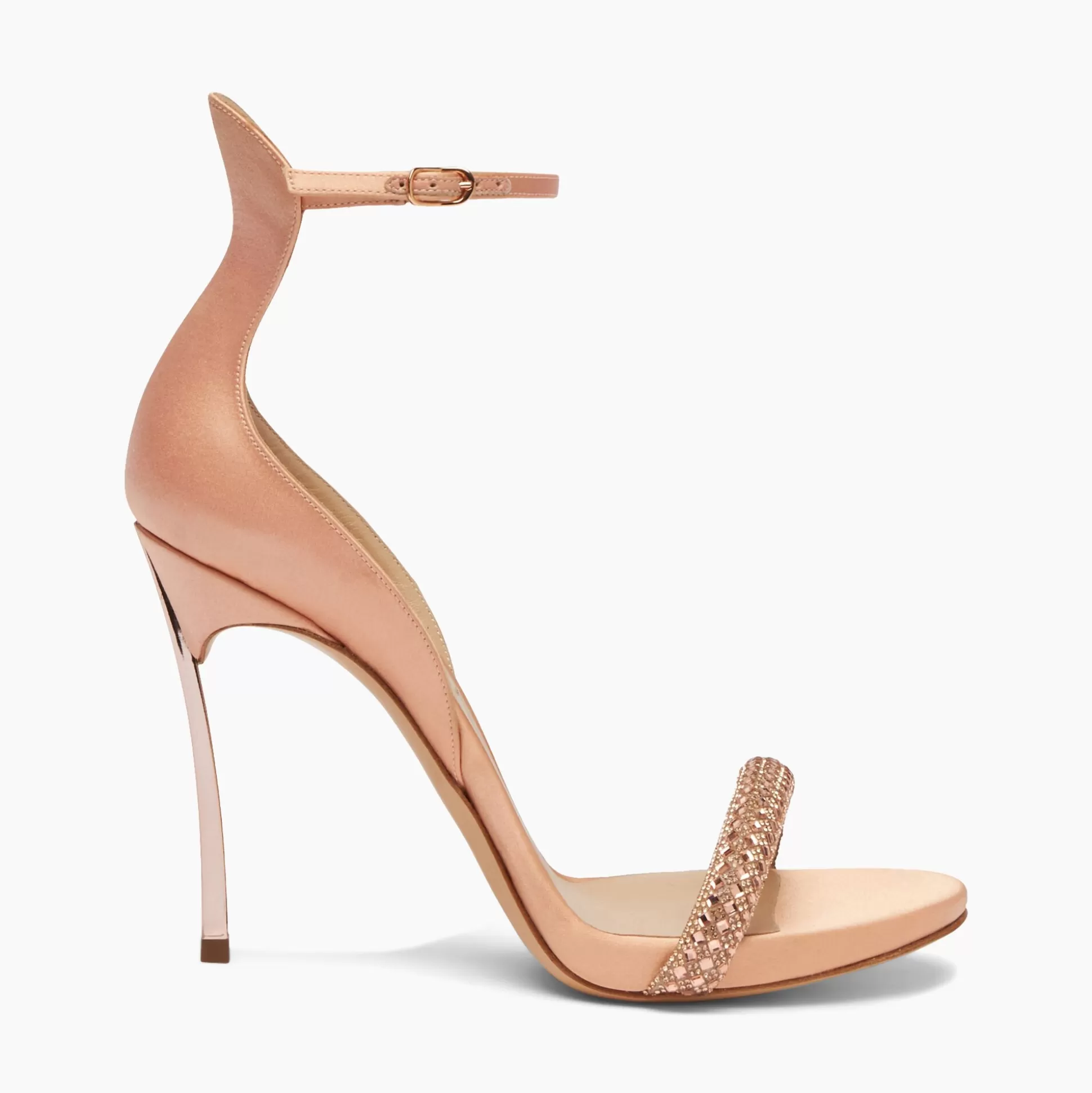 Casadei Cappa Blade Stratosphere Satin Sandals Light Peach Best