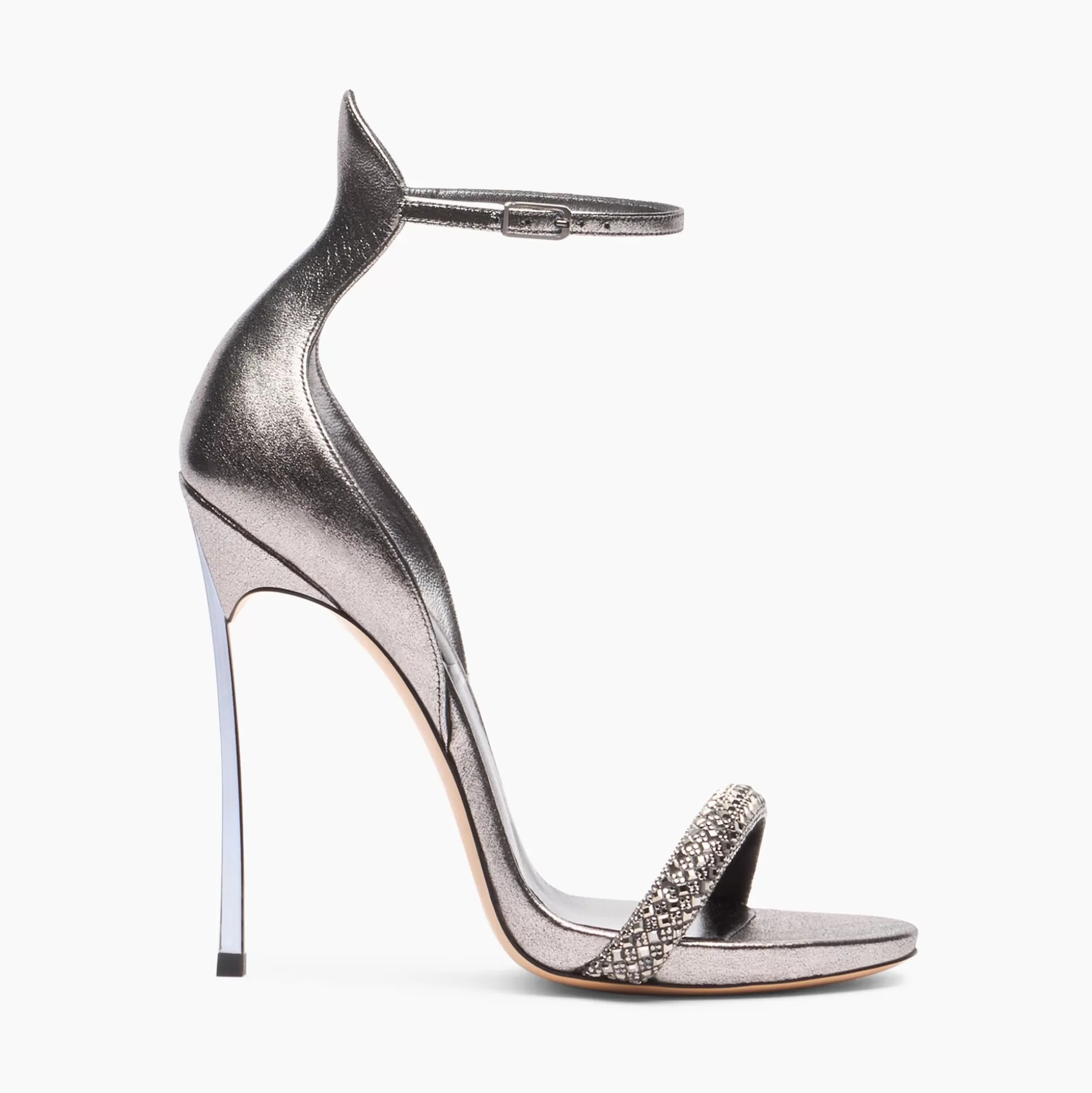 Casadei Cappa Blade Stratosphere Wonder Sandals Ematite and Gun Metal Hot