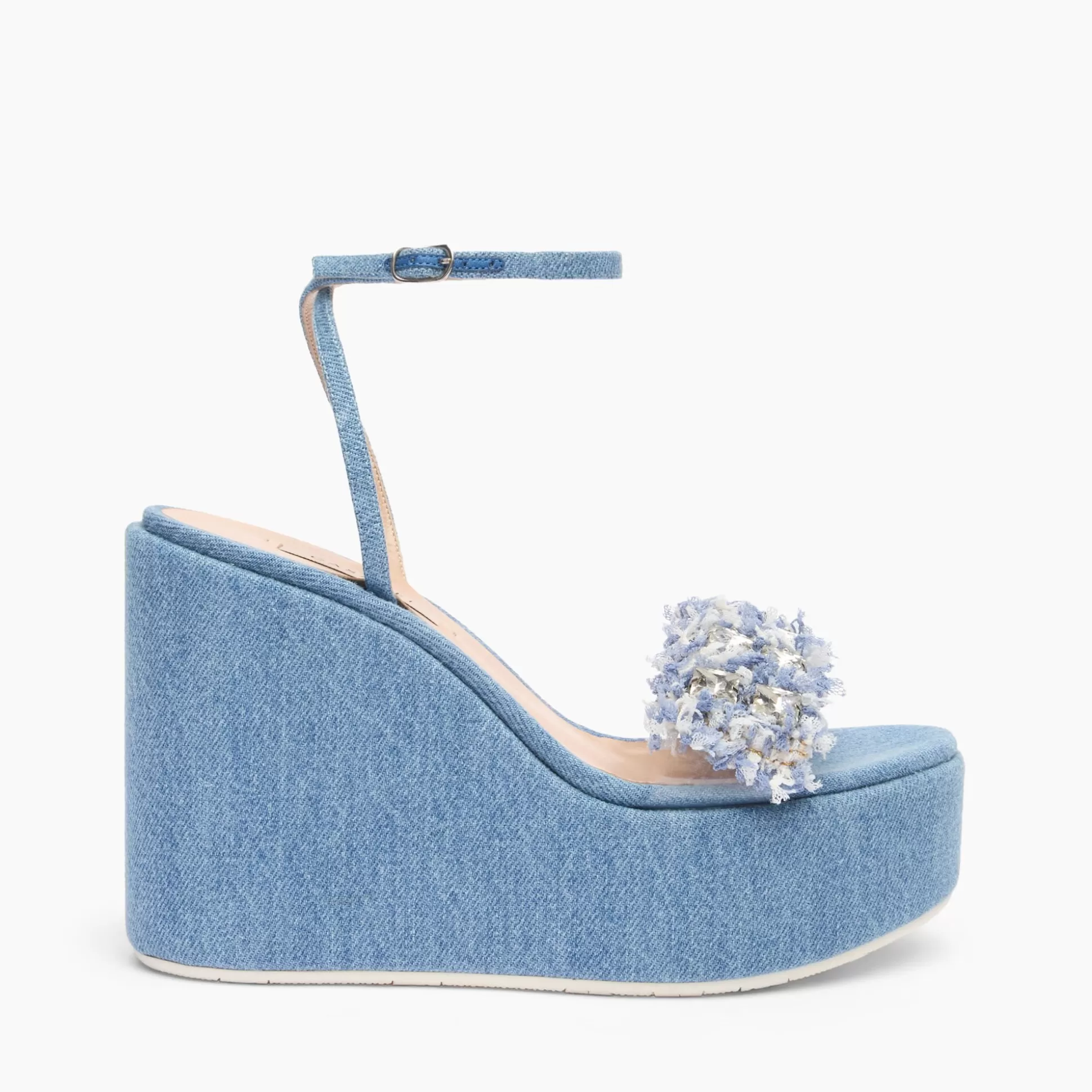 Casadei Elsa Denim Wedges Jeans Clearance