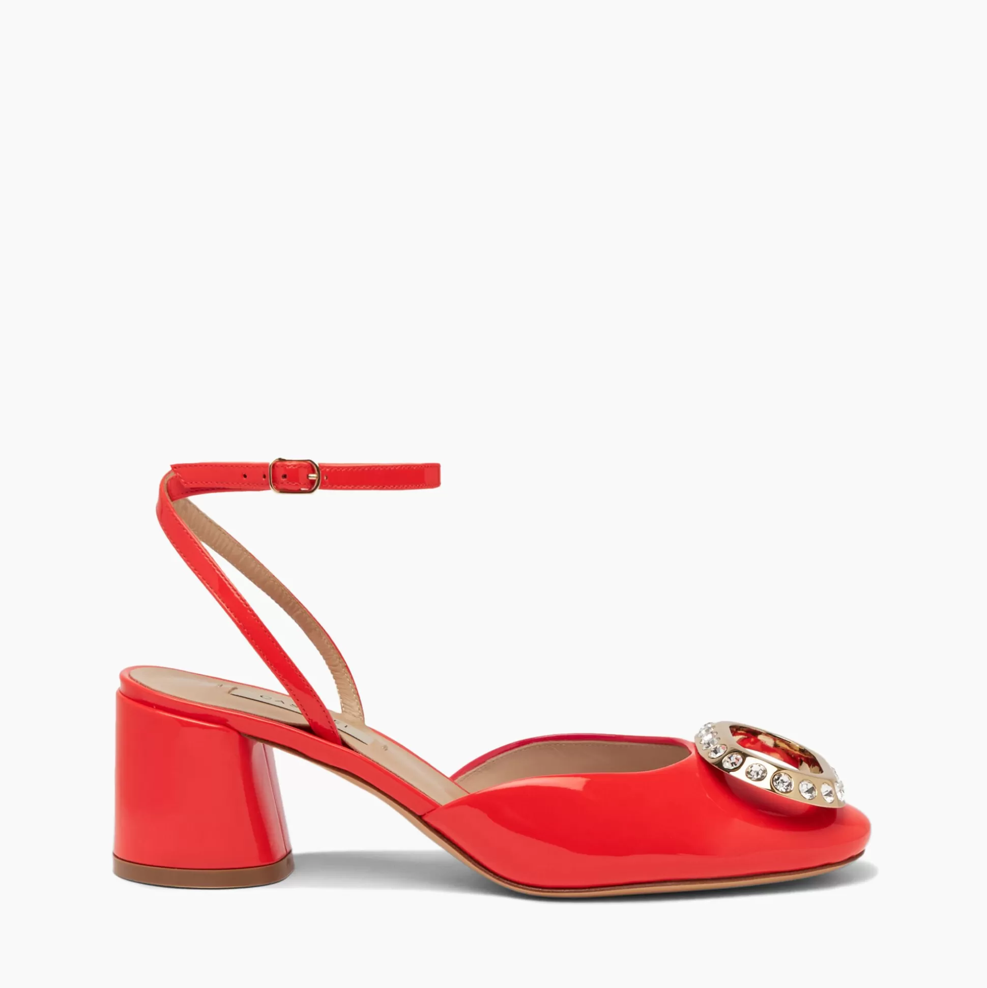 Casadei Emily Cleo Patent Leather Pumps Coralflame Store