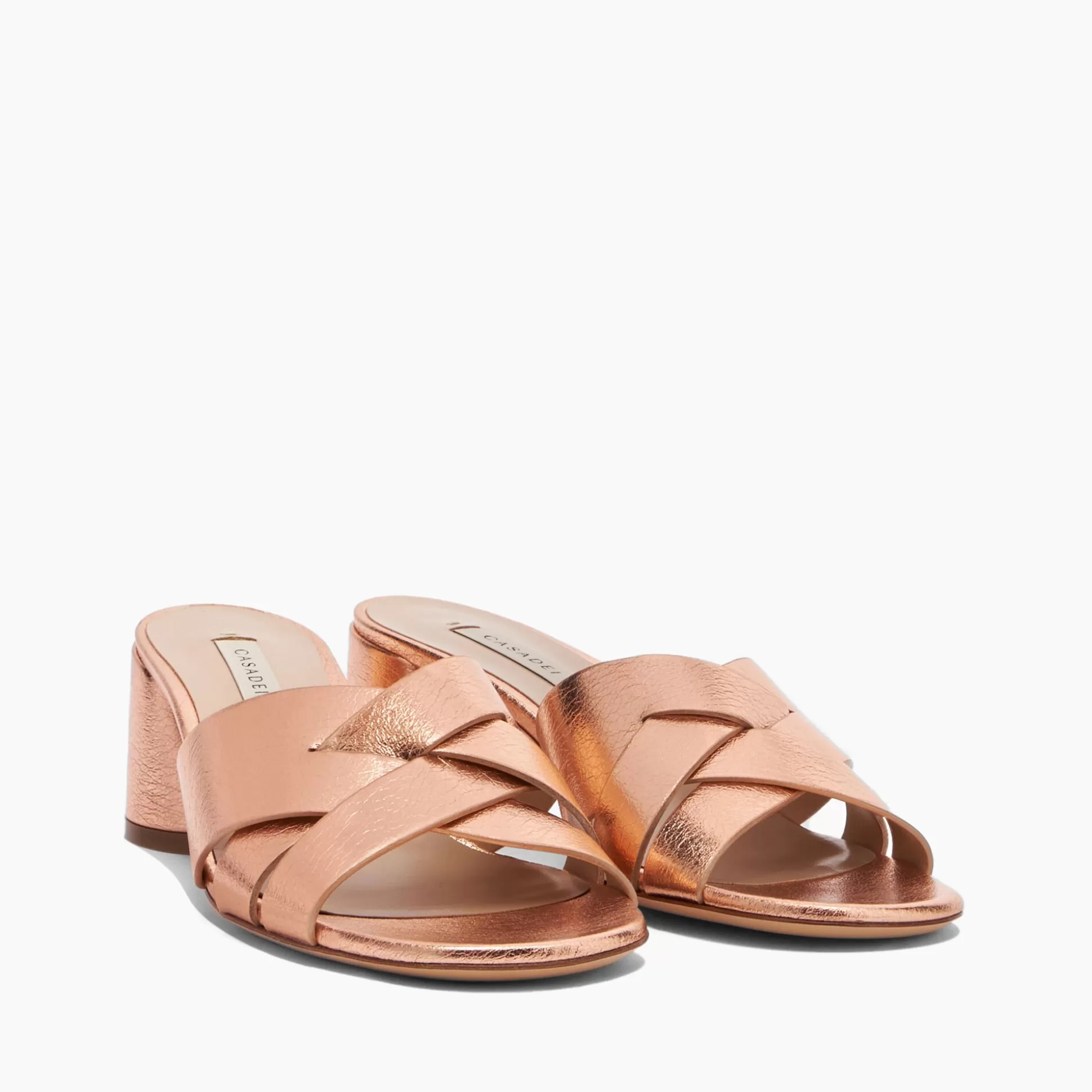 Casadei Emily Vesta Mules Gold pink Online