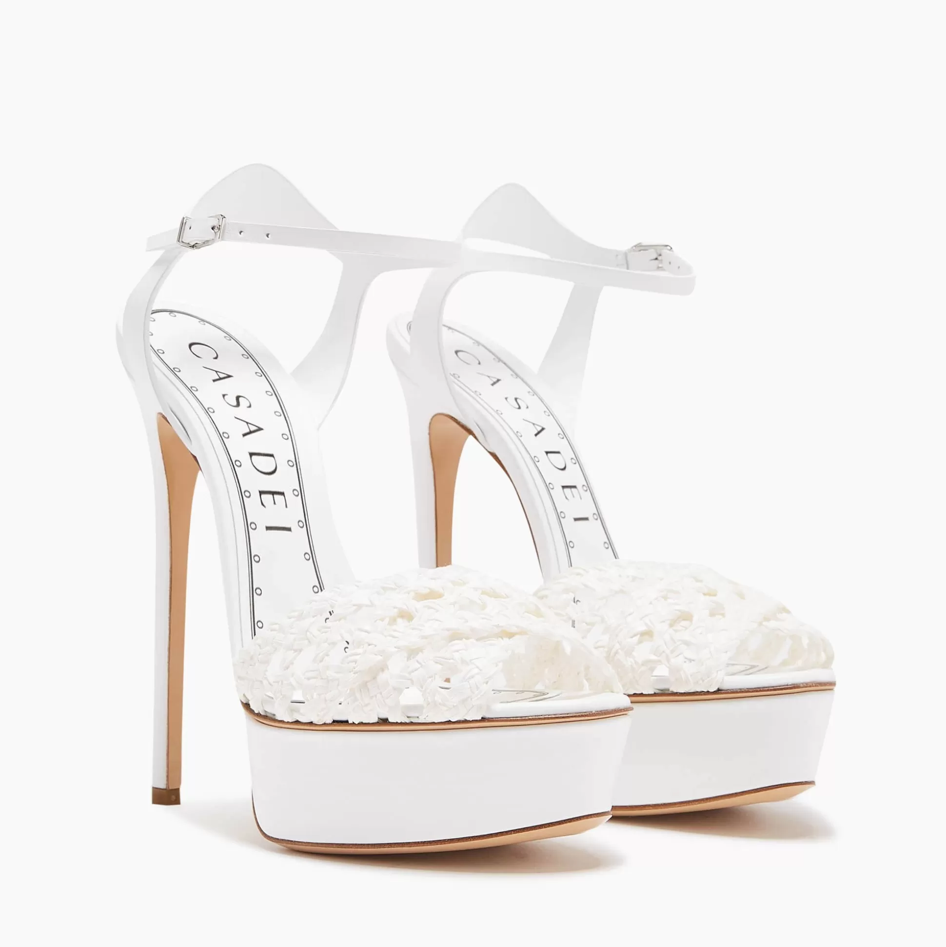 Casadei Flora Versilia Platform Sandals White Best Sale