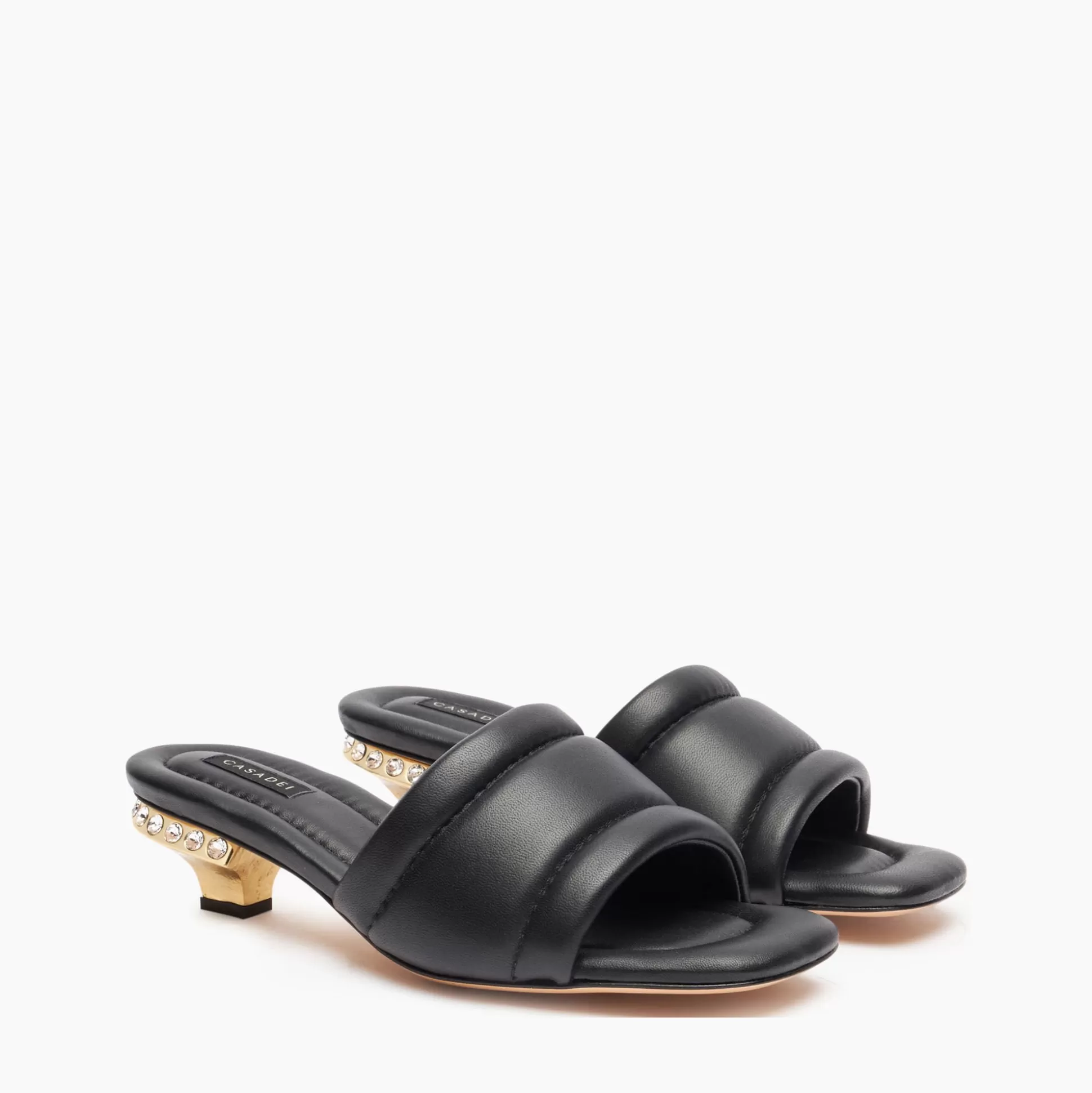 Casadei Galaxy Kitten Mules BLACK Sale