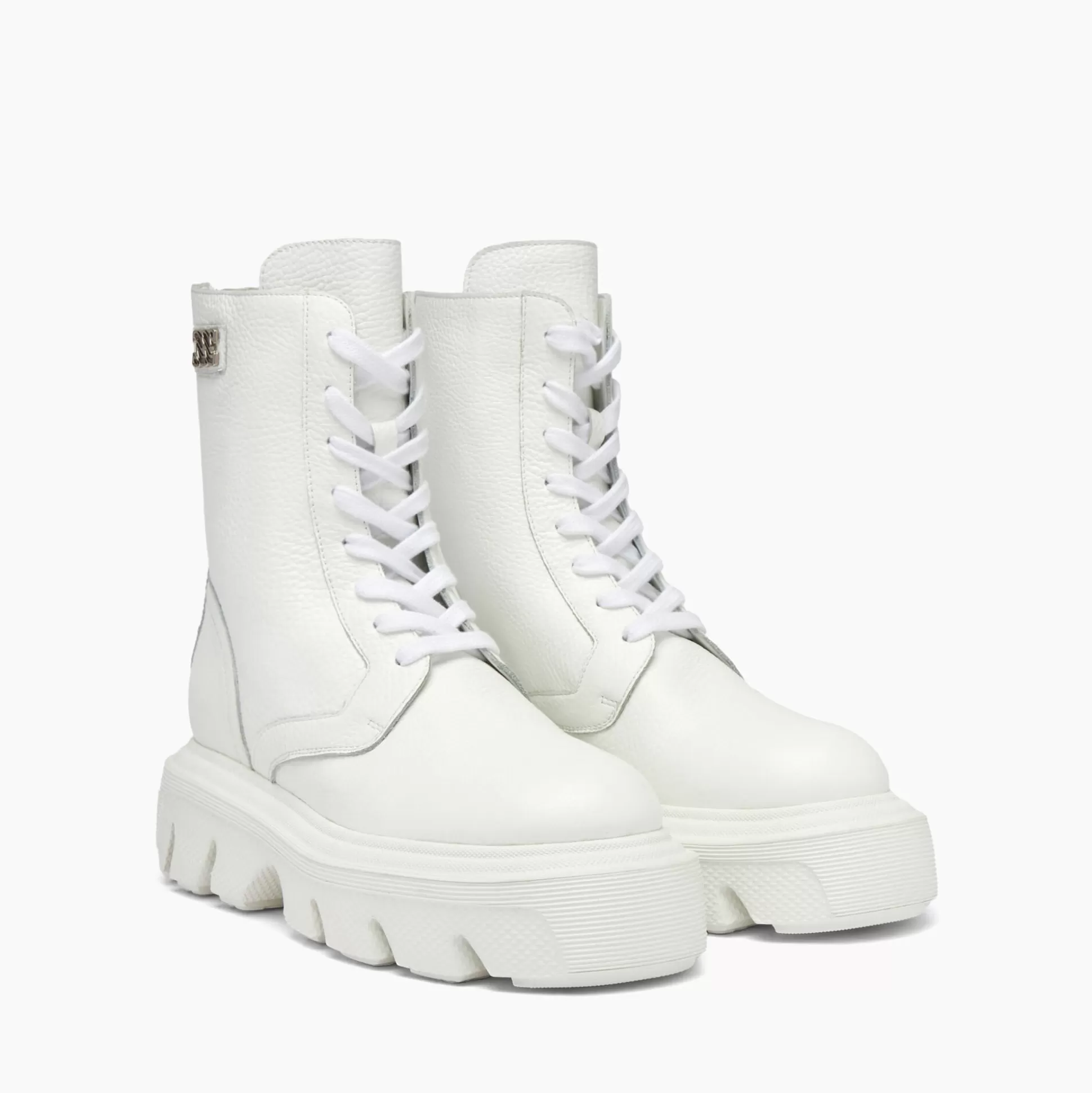 Casadei Generation C Leather Biker Boots White Store