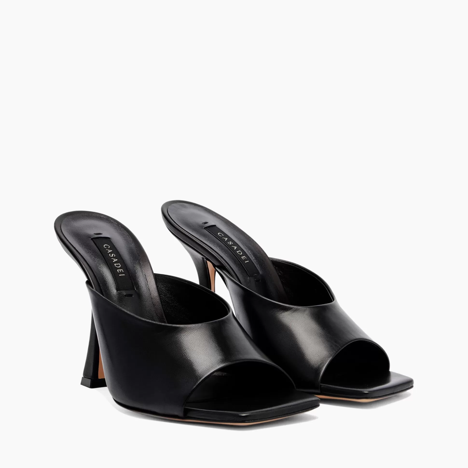 Casadei Geraldine Leather Mules Black Sale