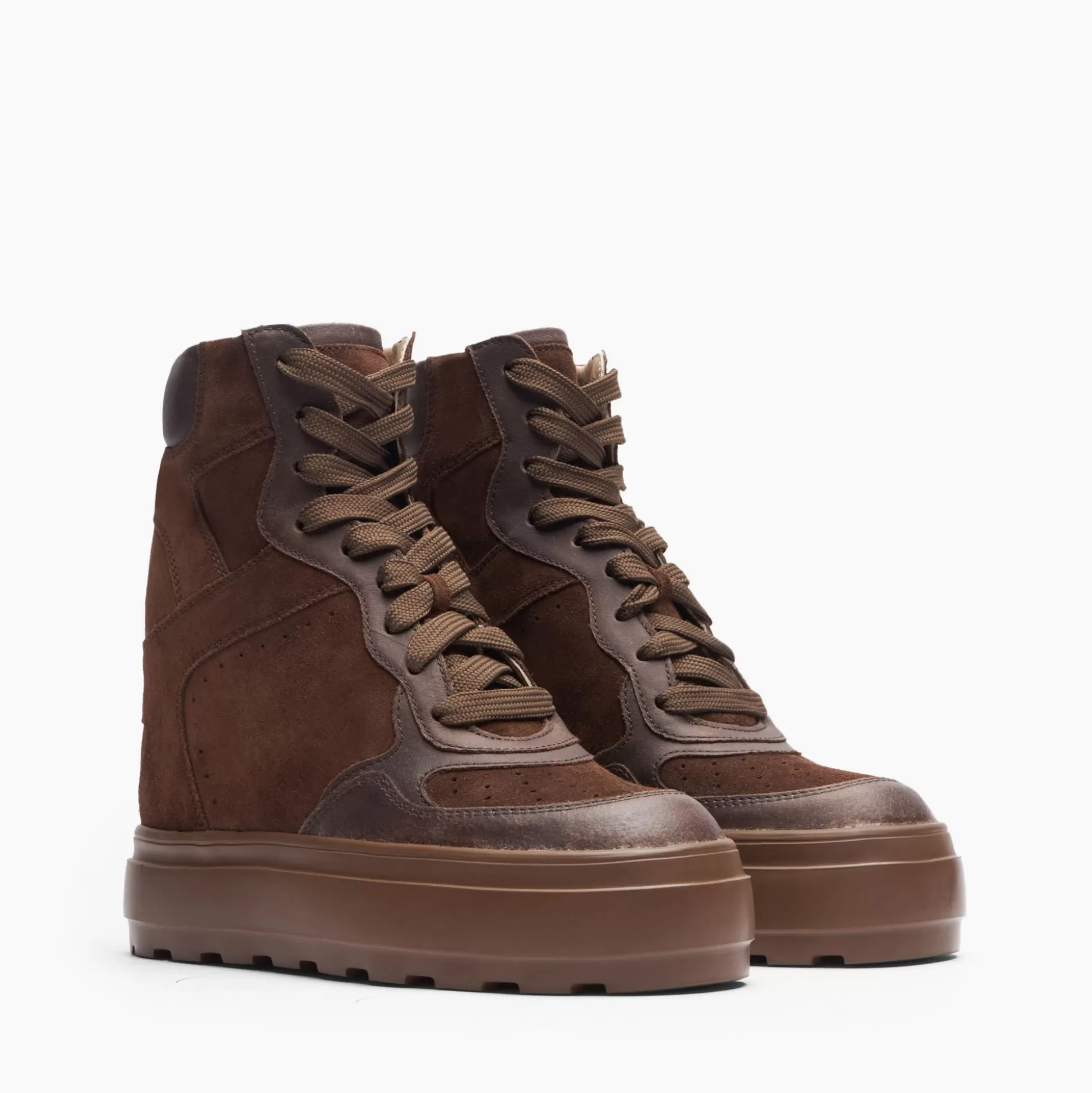 Casadei High Top Suede Sneakers Cacao Store