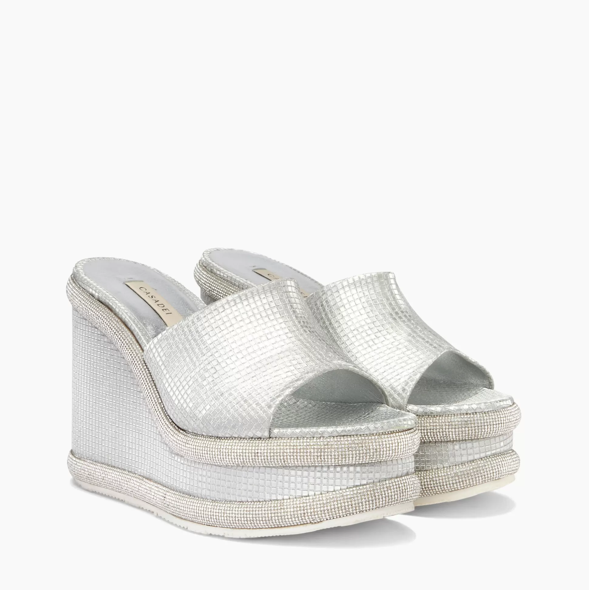 Casadei Jasmine Diadema Wedges Silver Online