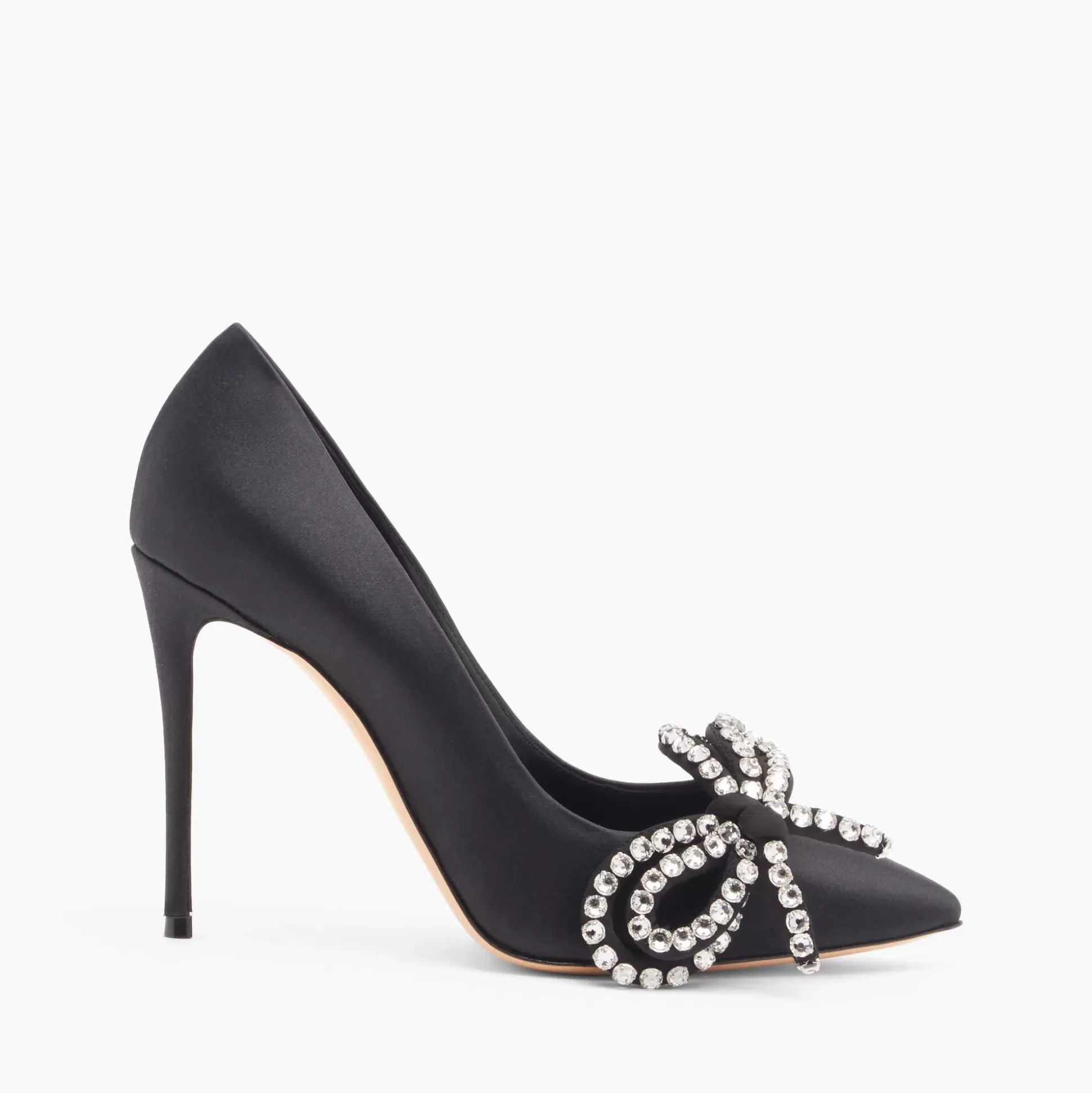 Casadei Judith Julia Satin Pumps Black Flash Sale