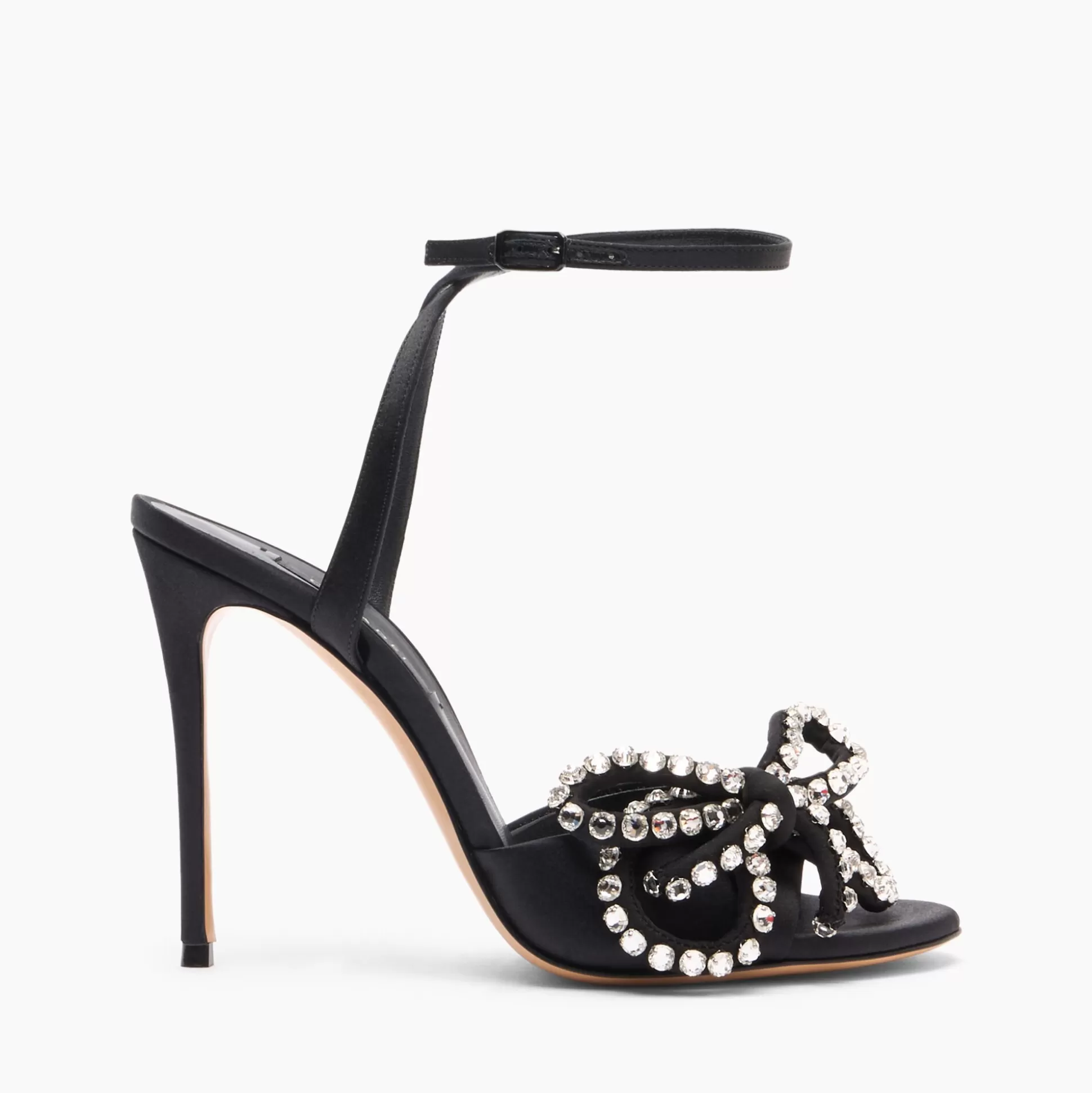 Casadei Judith Satin Sandals Black Discount