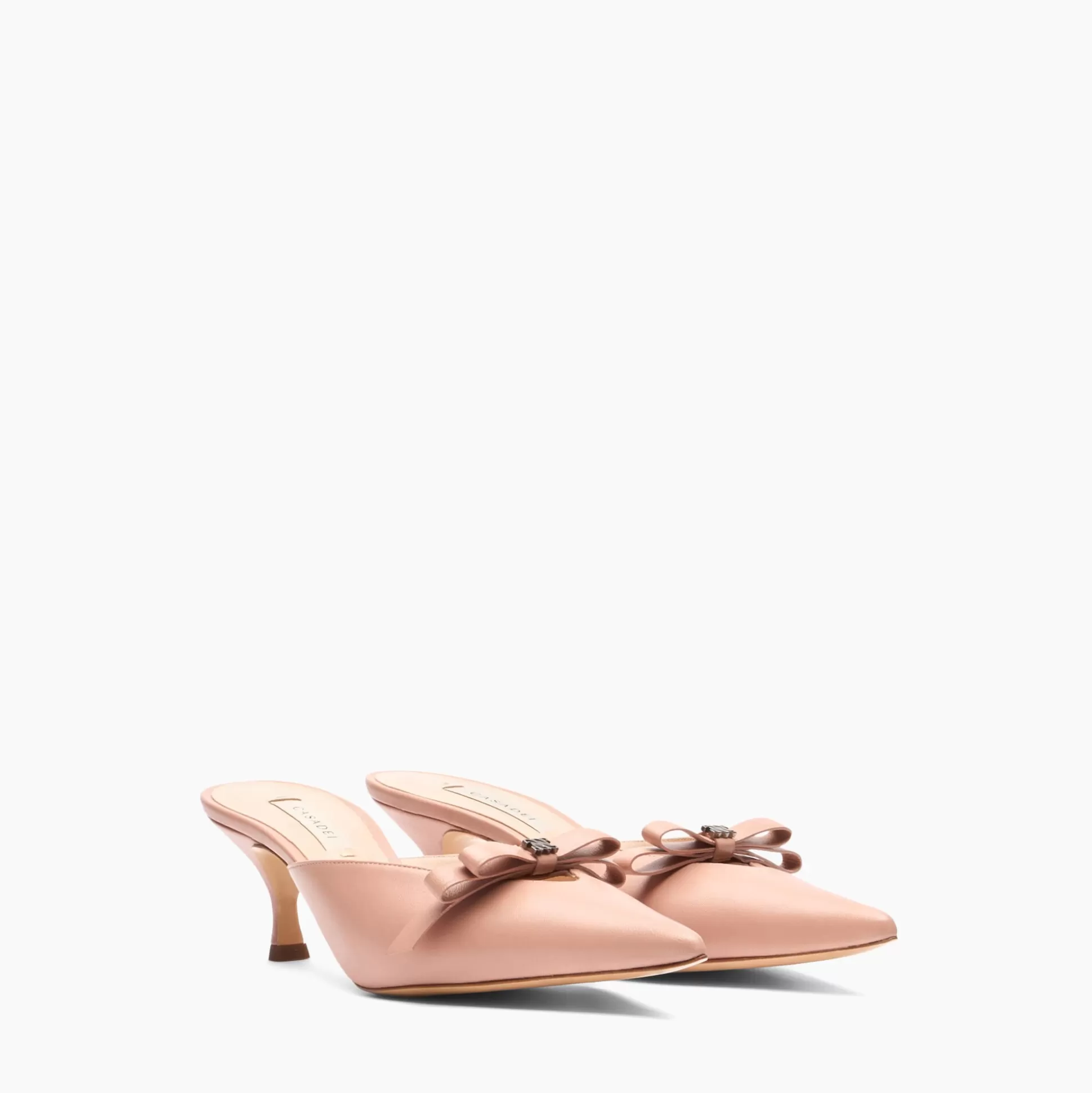 Casadei Juliet Scarlet Kitten Mules Rosé Best Sale