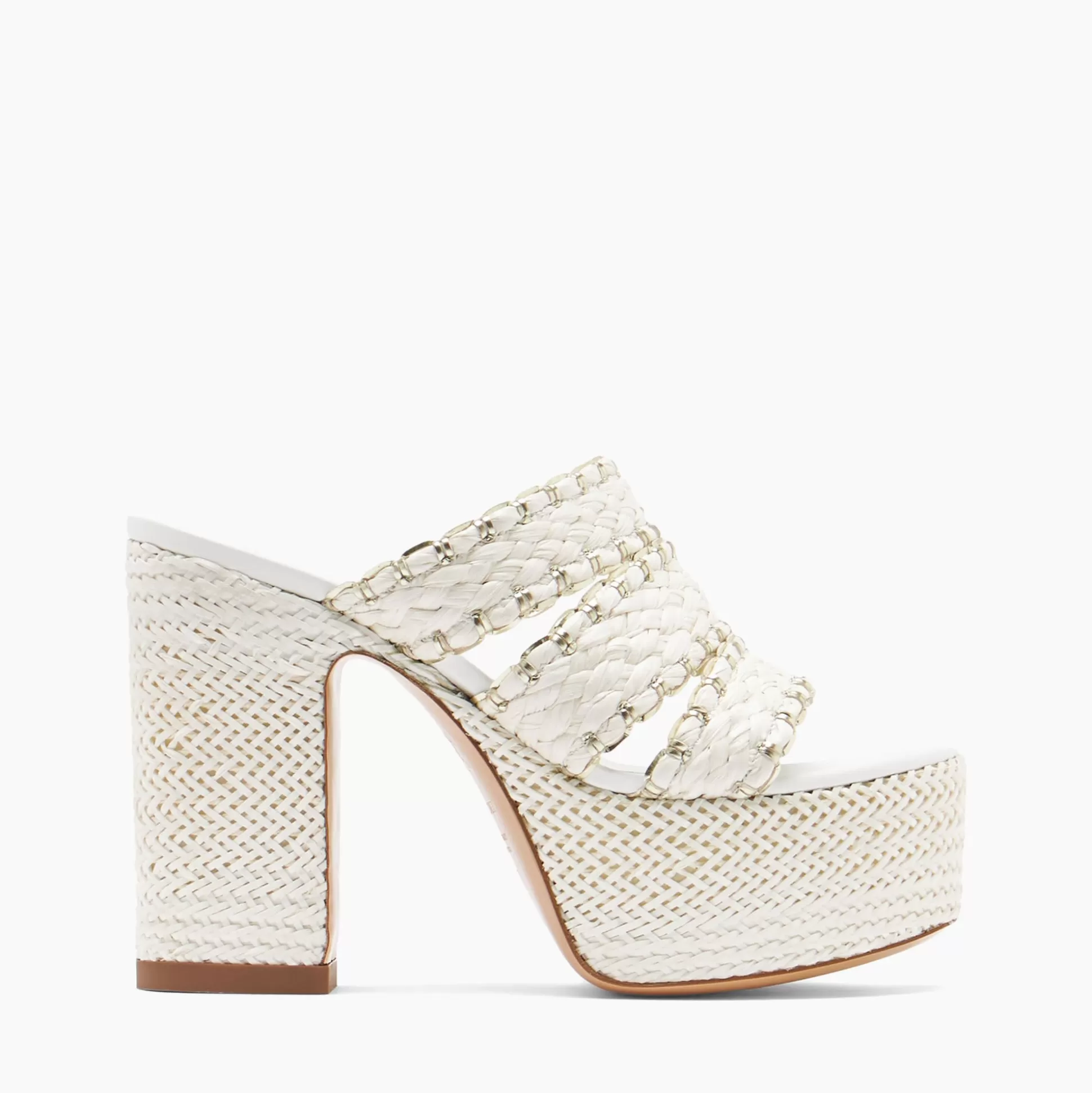 Casadei Kalimba Platform Sandals White Hot