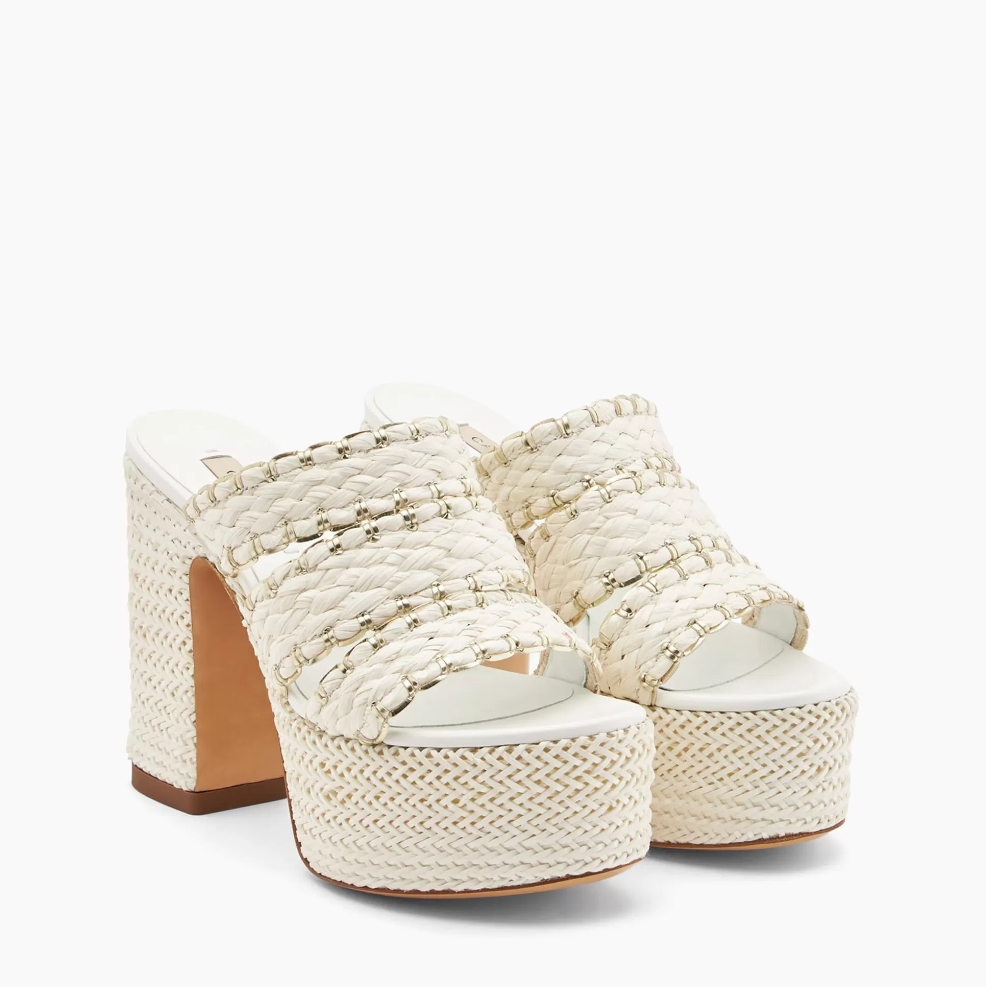 Casadei Kalimba Platform Sandals White Hot