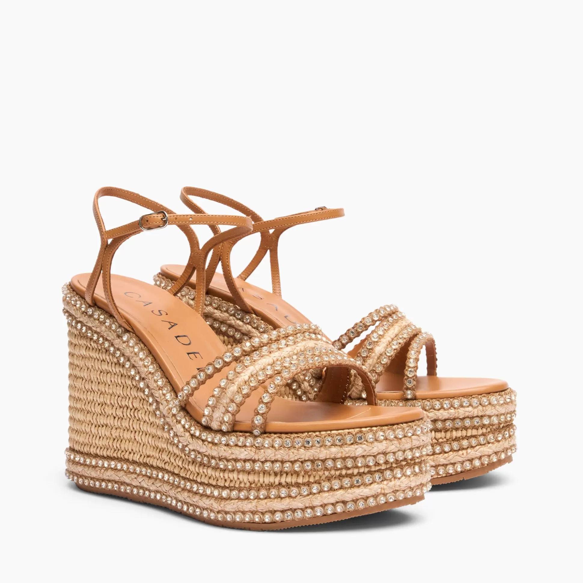 Casadei Limelight Wedges NaturandToffee Clearance