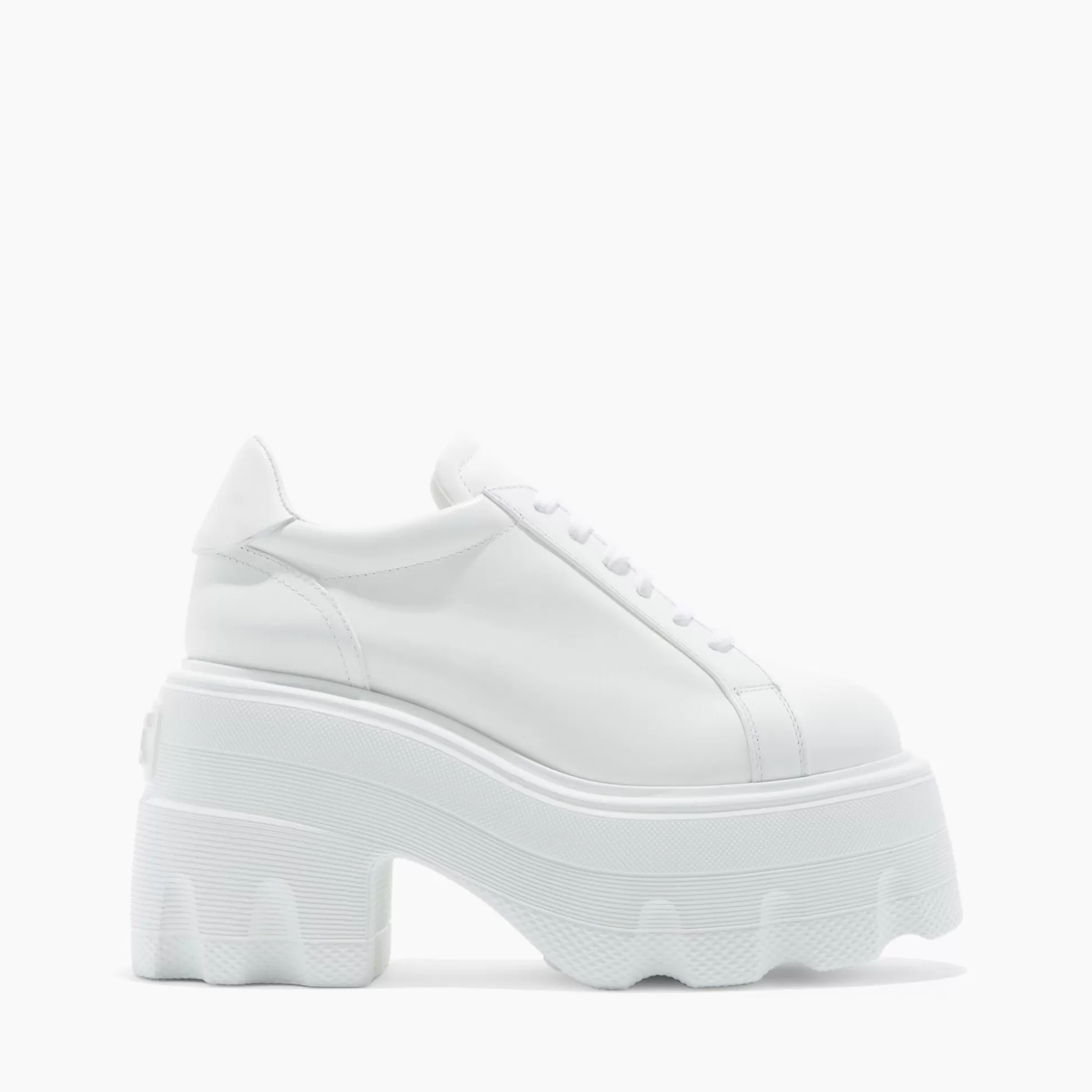 Casadei Maxxxi Leather Sneakers White Discount