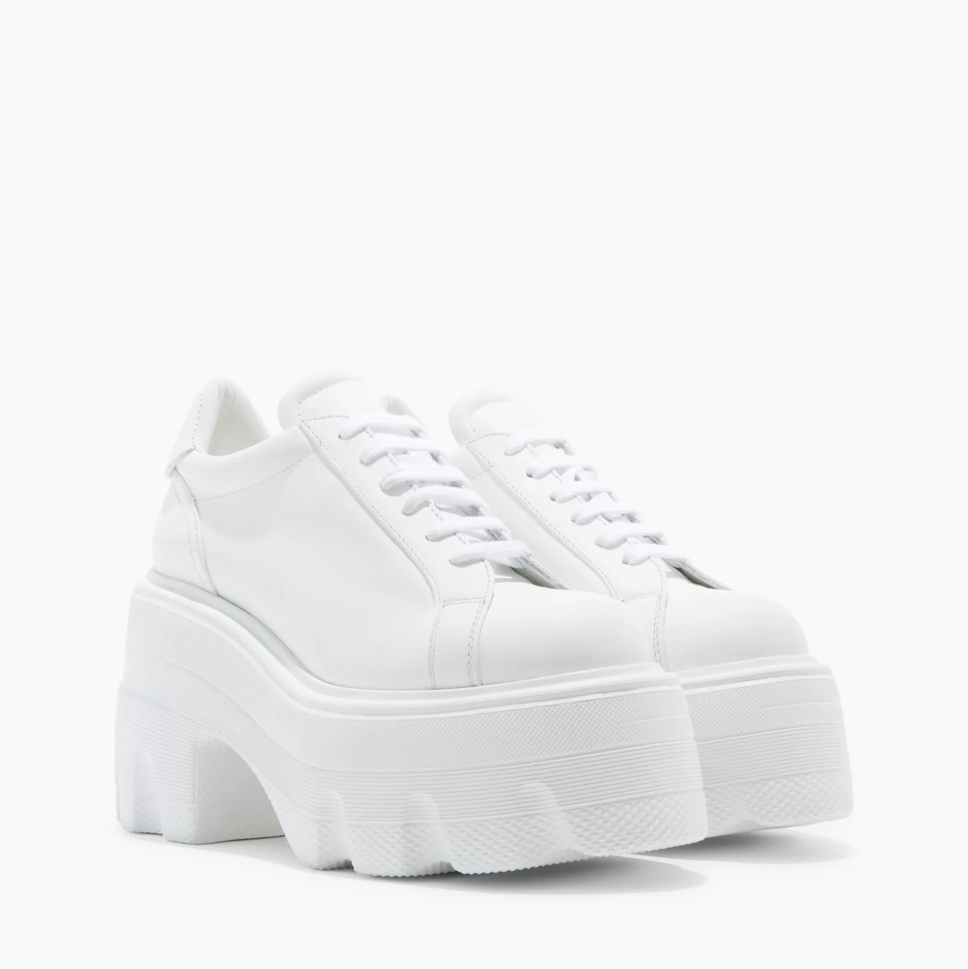 Casadei Maxxxi Leather Sneakers White Discount