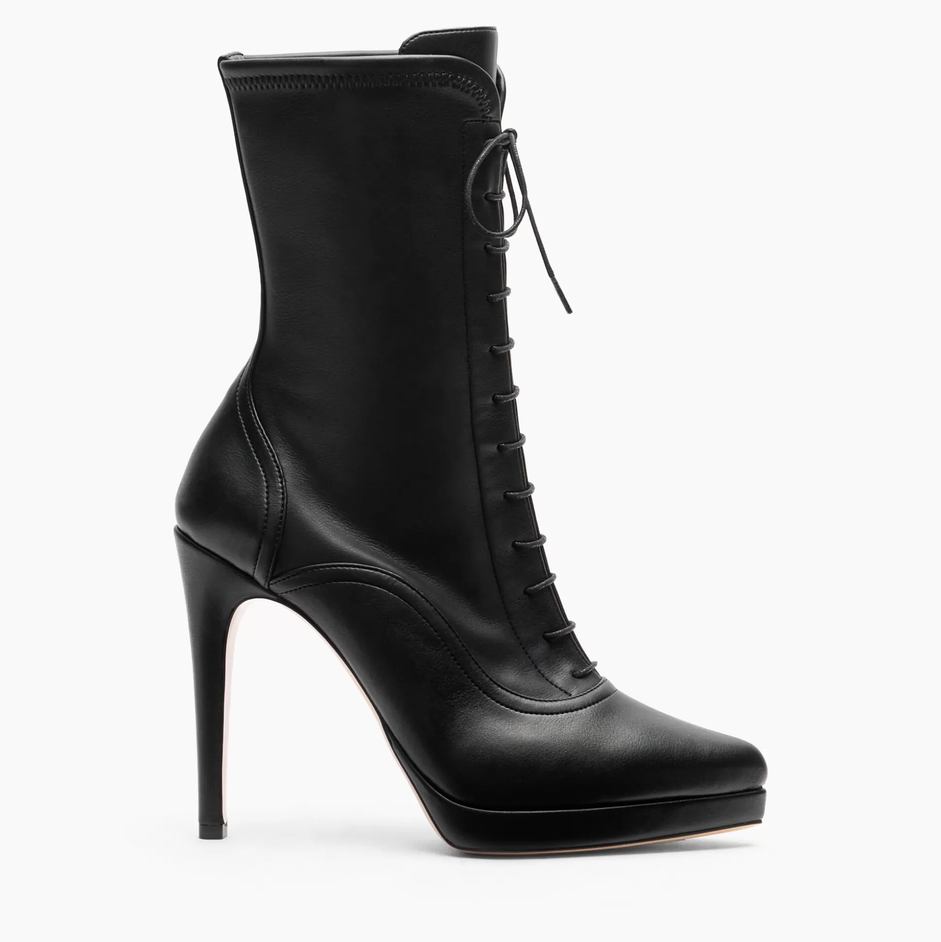 Casadei Michelle Laced Platform Ankle Boots Black Sale