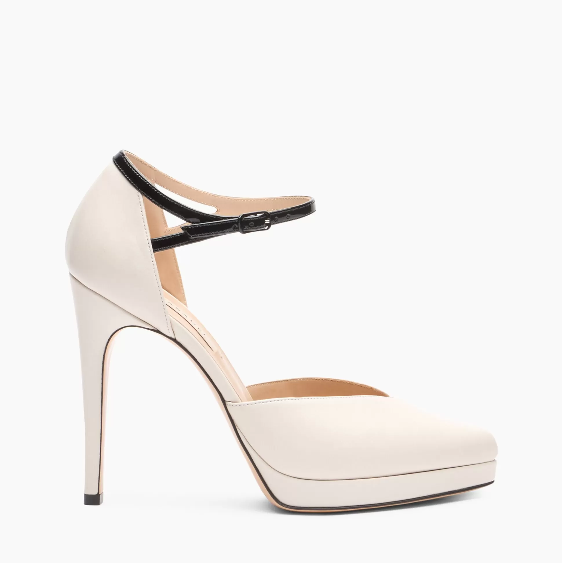 Casadei Michelle Platform Pumps Ecru and Black Outlet