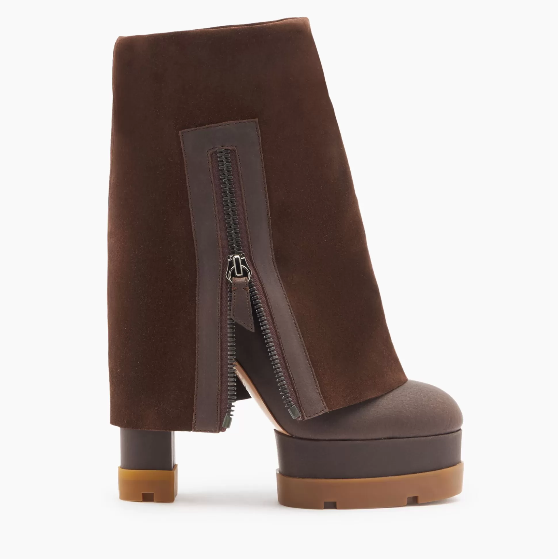 Casadei Nancy Reversable Suede Boots Cocoa Shop