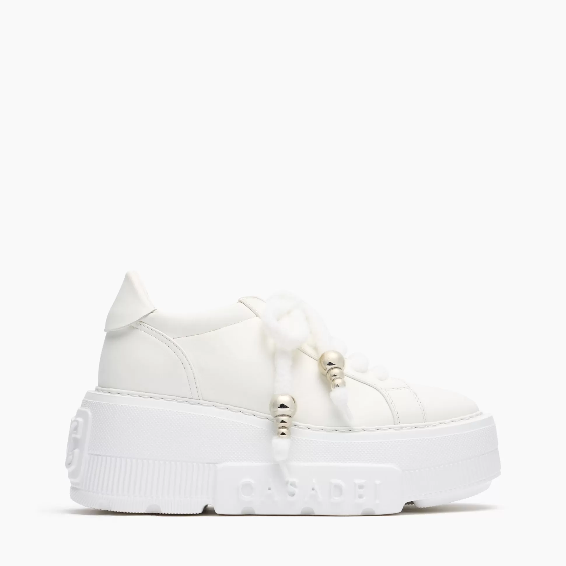 Casadei Nexus Leather Sneakers White Hot