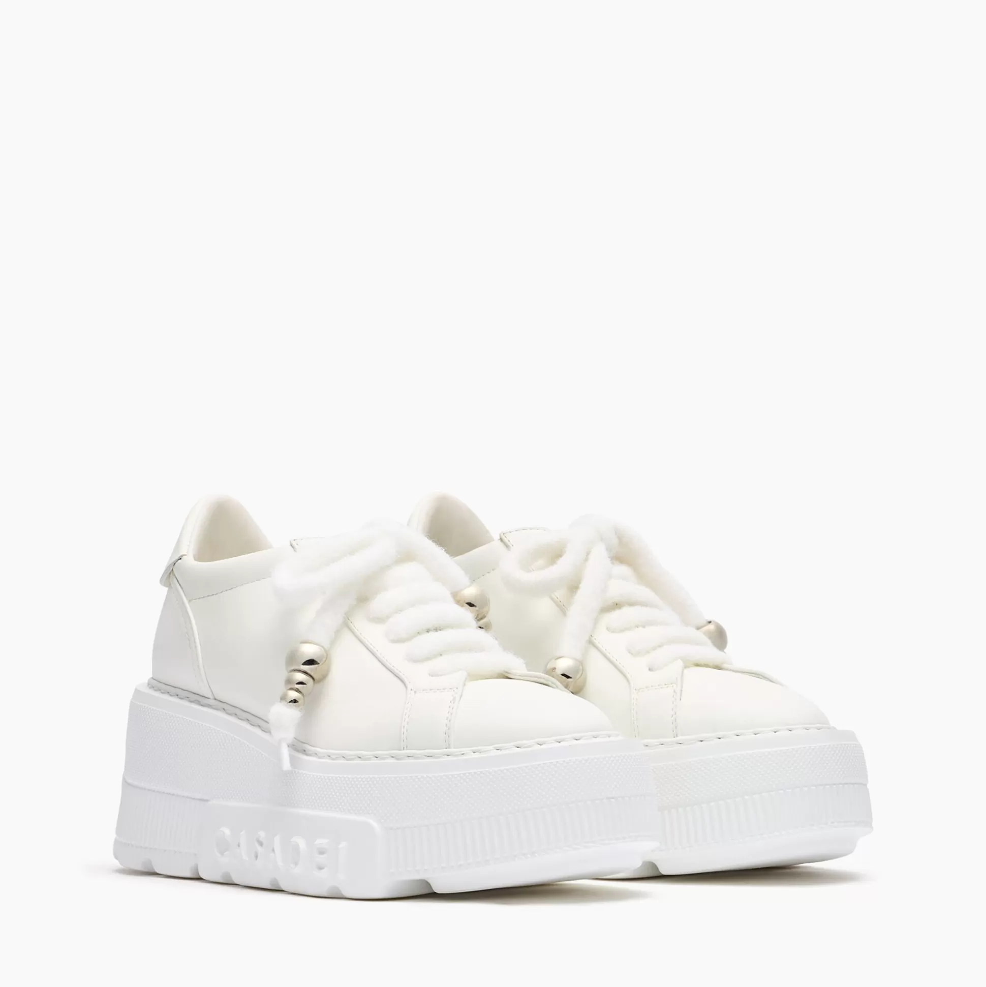 Casadei Nexus Leather Sneakers White Hot