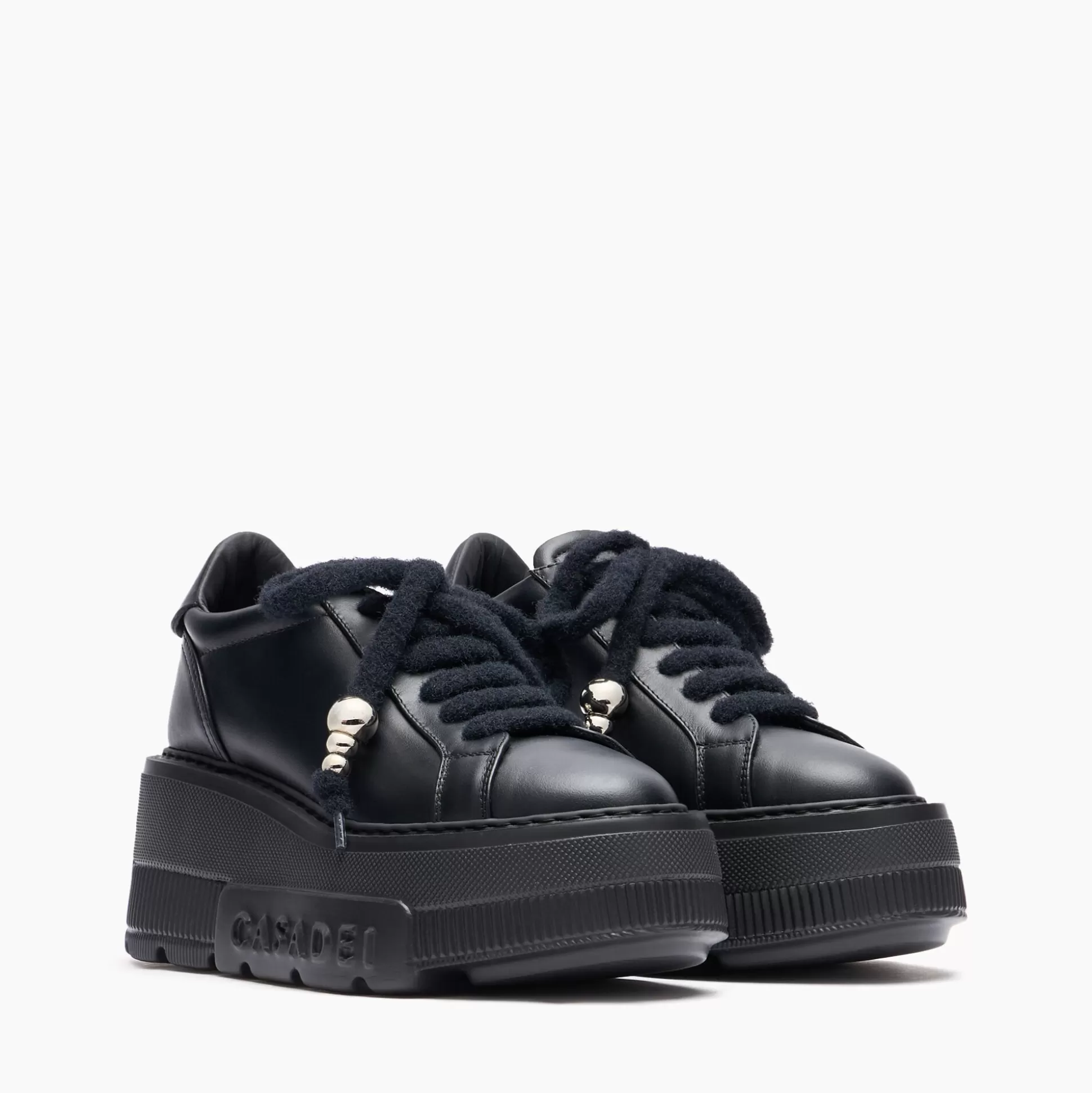 Casadei Nexus Leather Sneakers Black Best