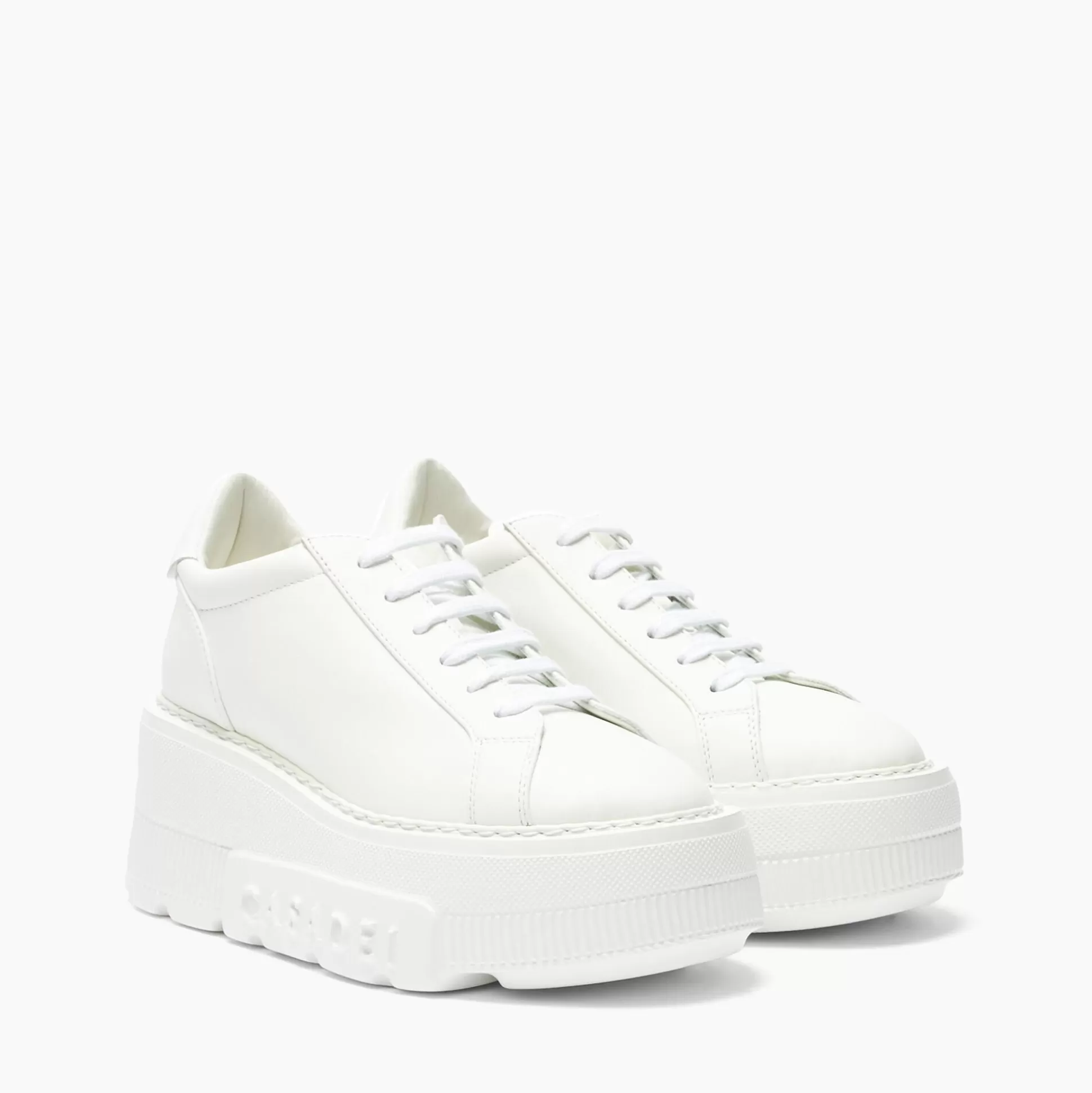 Casadei Nexus Leather Sneakers White Sale