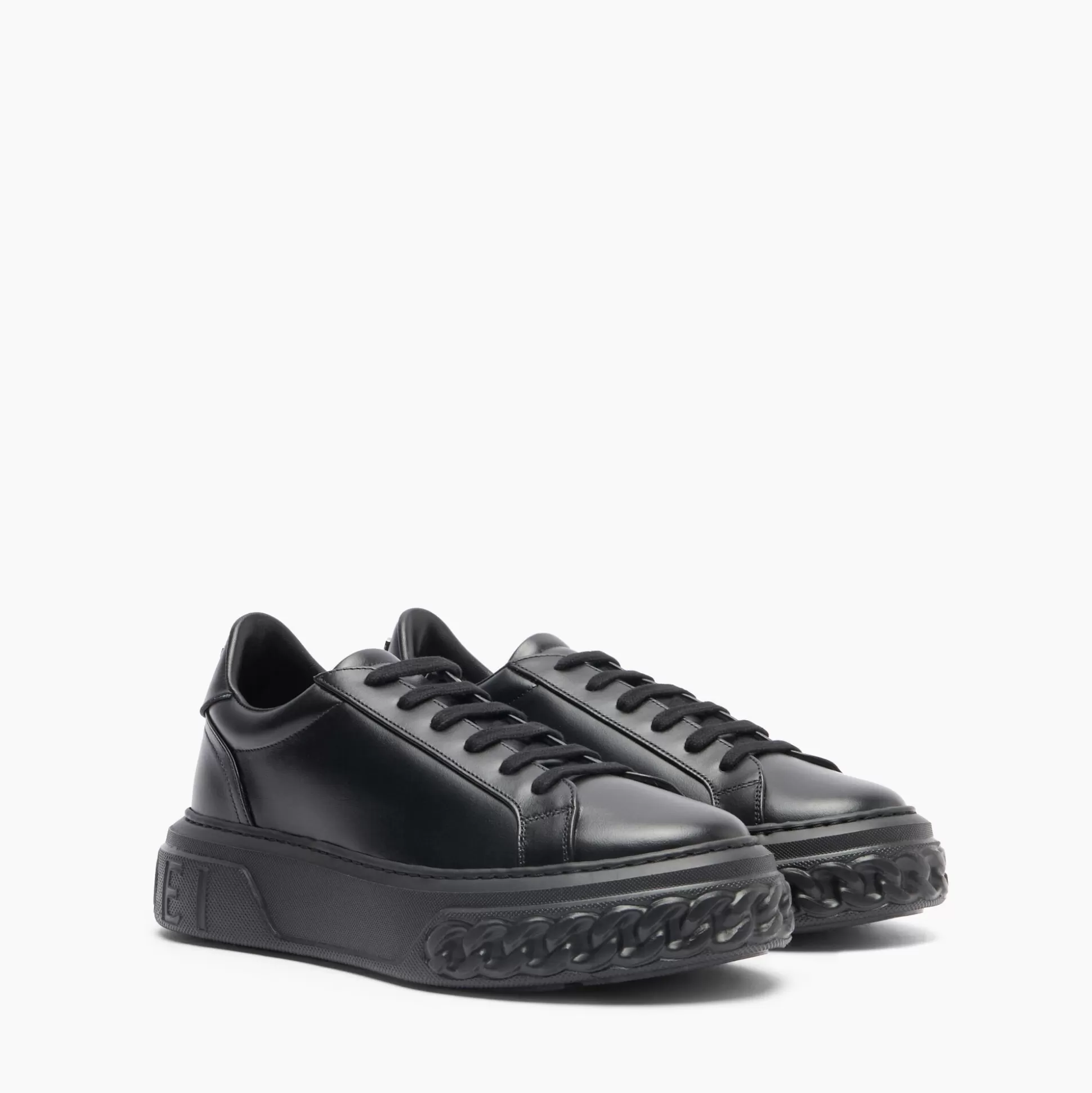 Casadei Off Road Leather Sneakers Black Shop