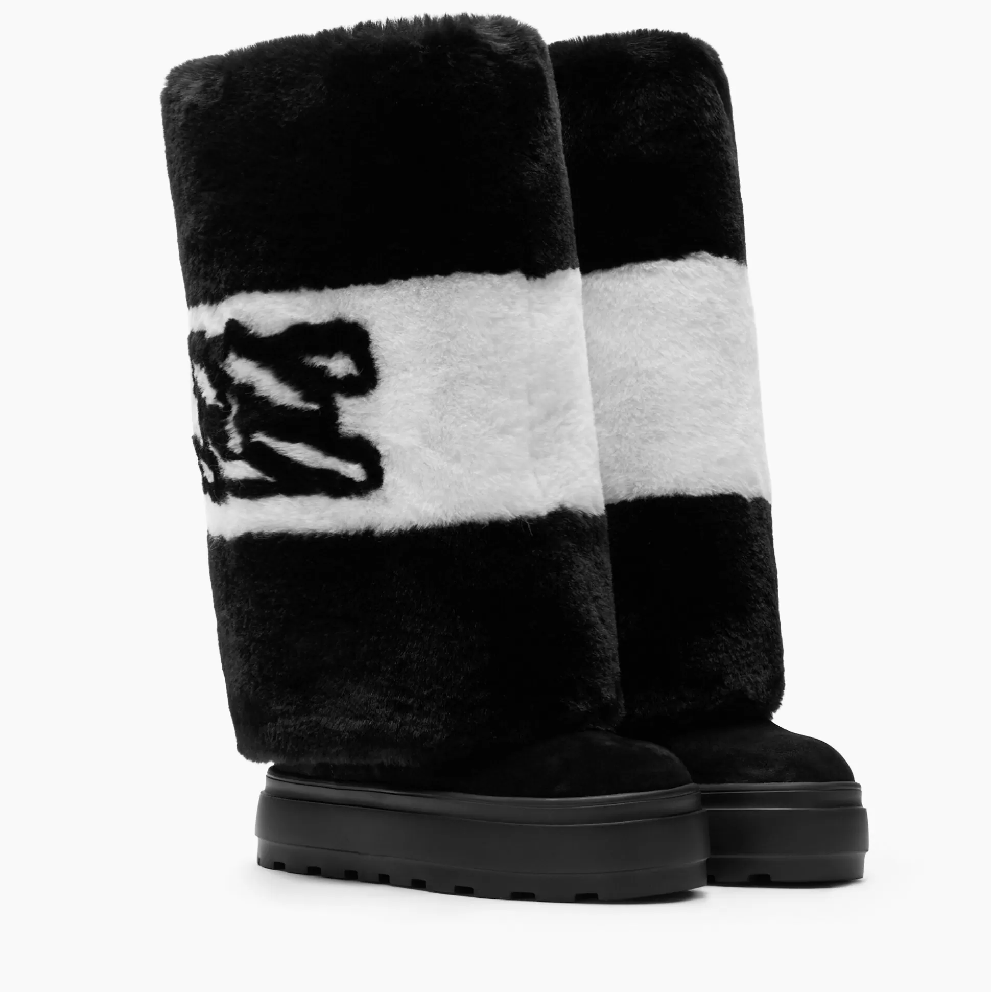 Casadei Polar Double Face Boots Black and white Hot